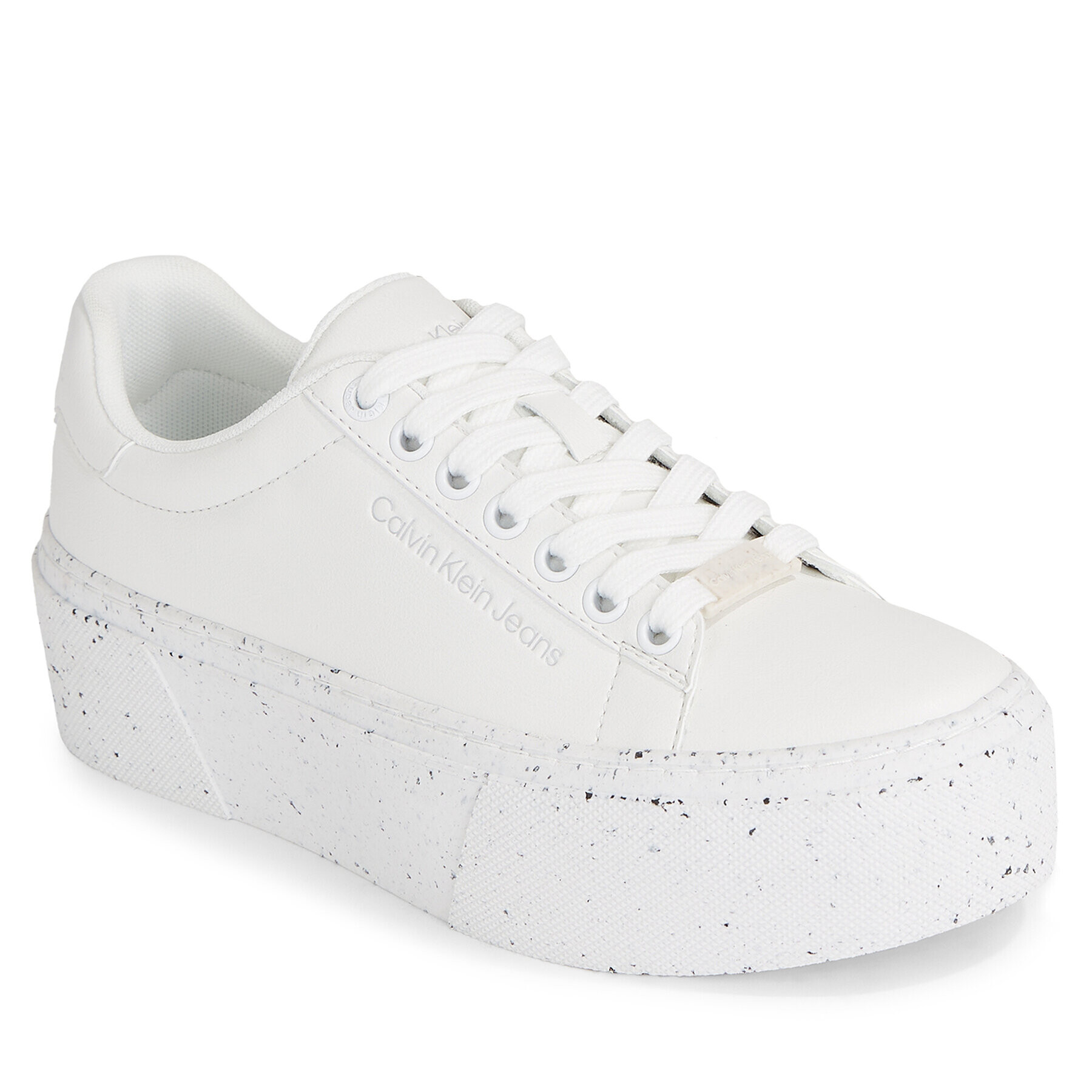 Calvin Klein Jeans Sneakersy Bold Vulc Flatf Low Laceup Wn YW0YW01229 Bílá - Pepit.cz