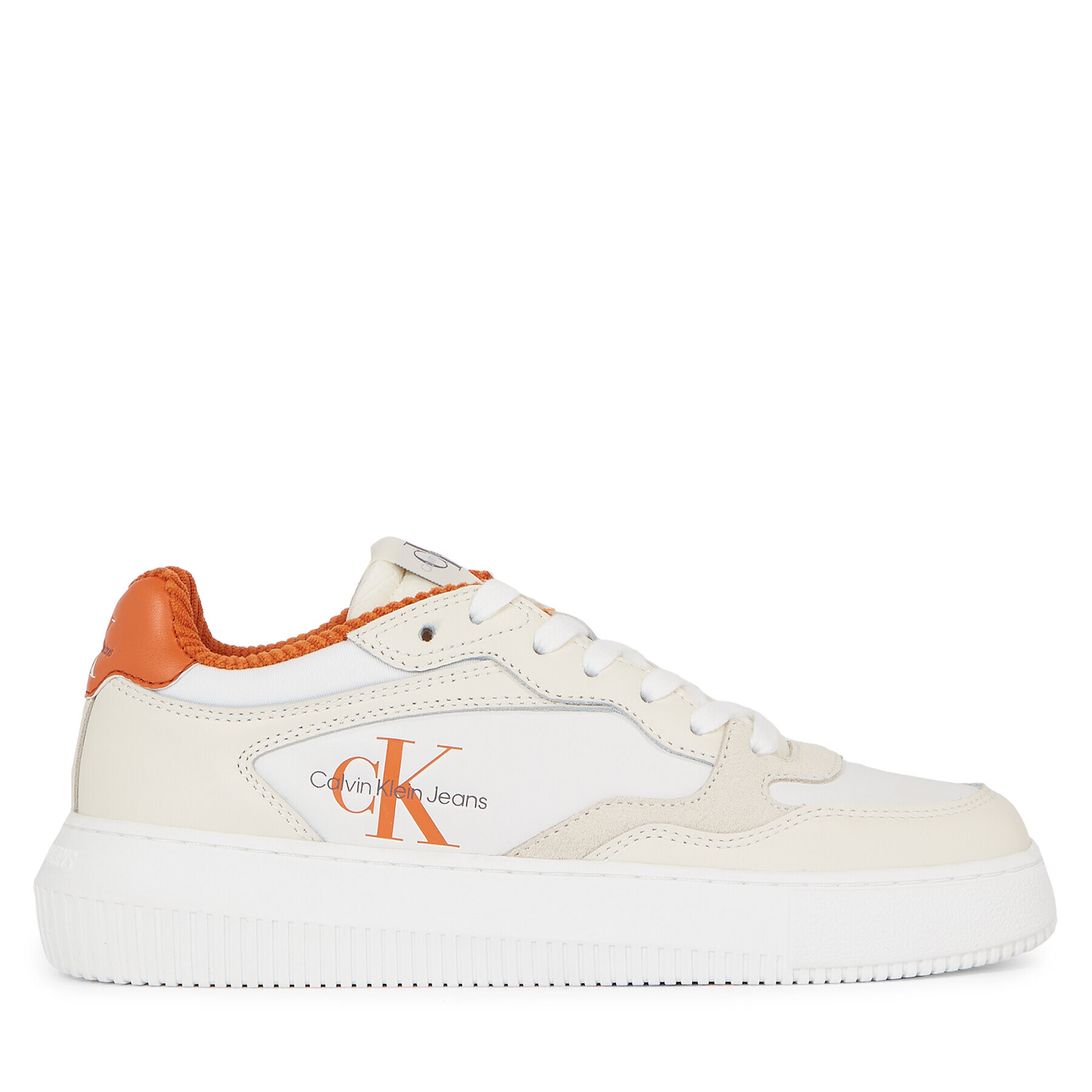 Calvin Klein Jeans Sneakersy Chunky Cupsole Coui Lth Mix YW0YW01171 Bílá - Pepit.cz