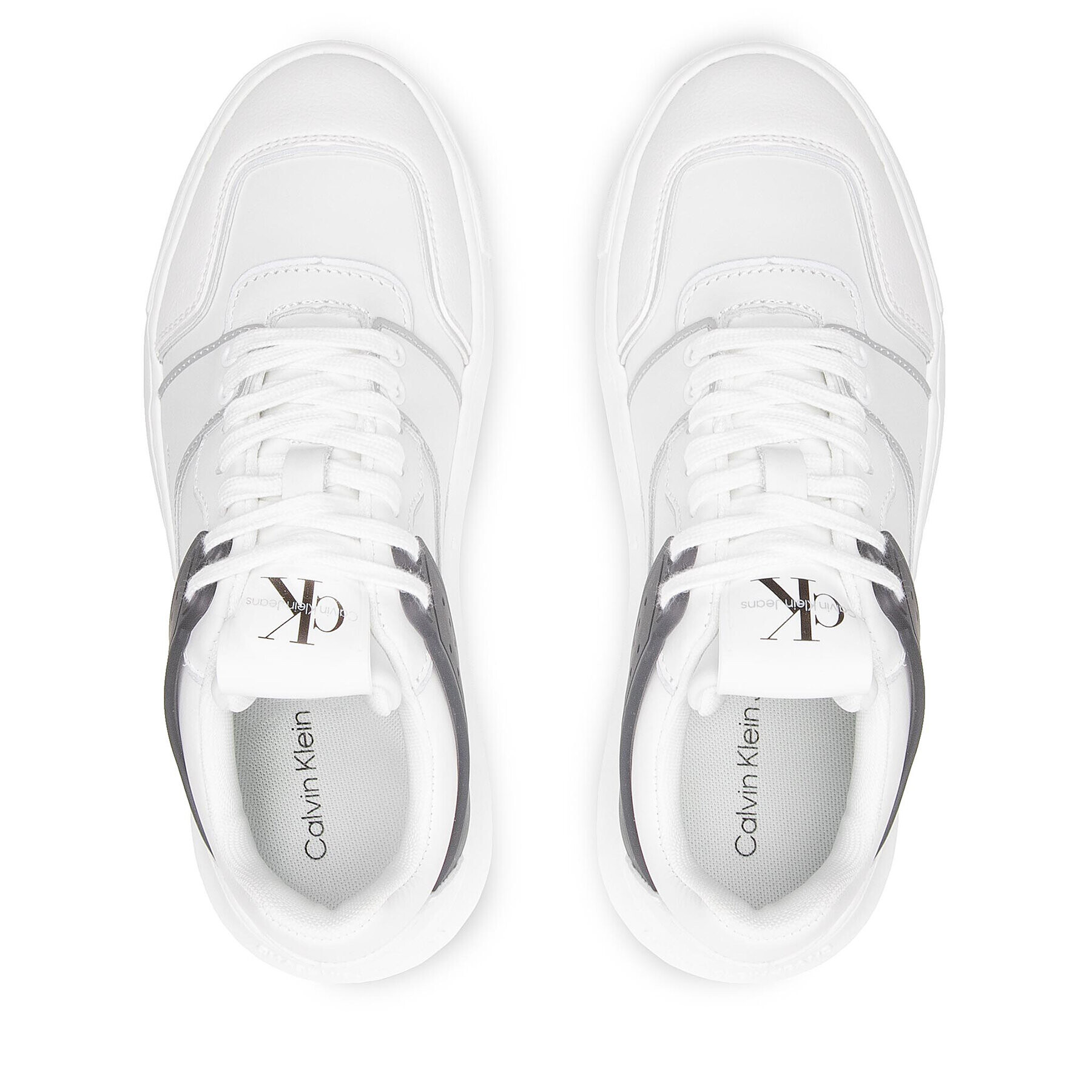 Calvin Klein Jeans Sneakersy Chunky Cupsole Laceup Low Tpu M YW0YW00812 Bílá - Pepit.cz