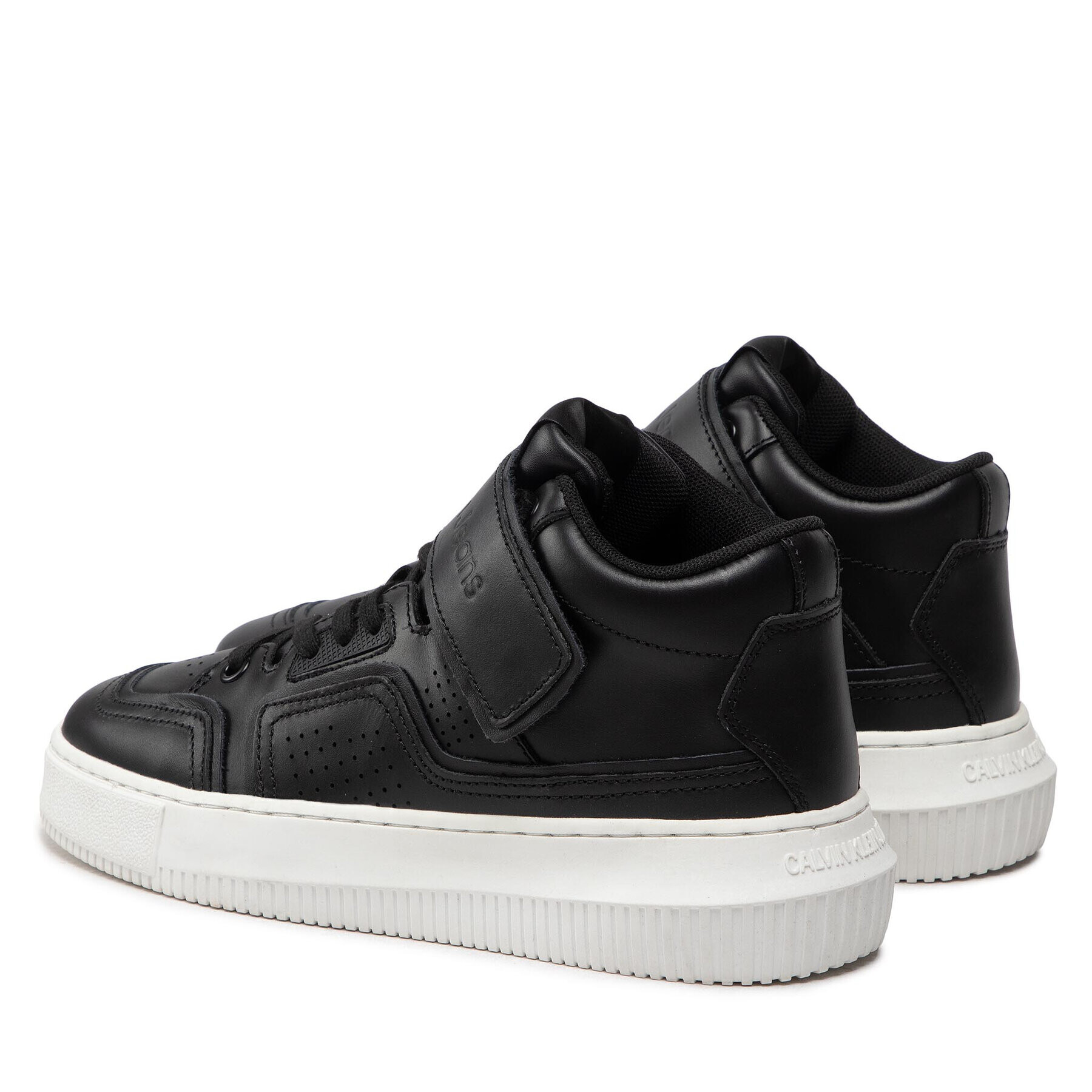 Calvin Klein Jeans Sneakersy Chunky Cupsole Laceup Mid Lth Wn YW0YW00841 Černá - Pepit.cz