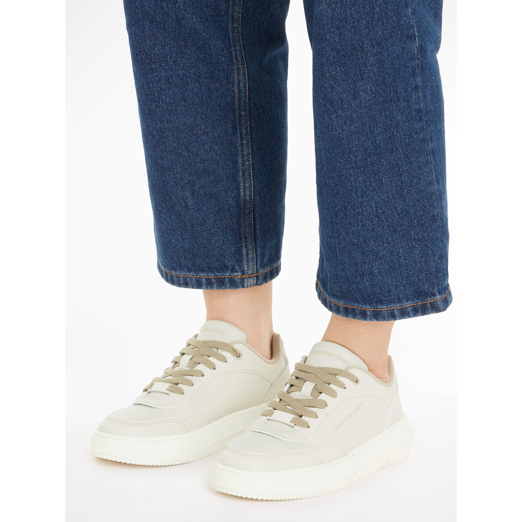 Calvin Klein Jeans Sneakersy Chunky Cupsole Low Lth Eco YW0YW01179 Béžová - Pepit.cz