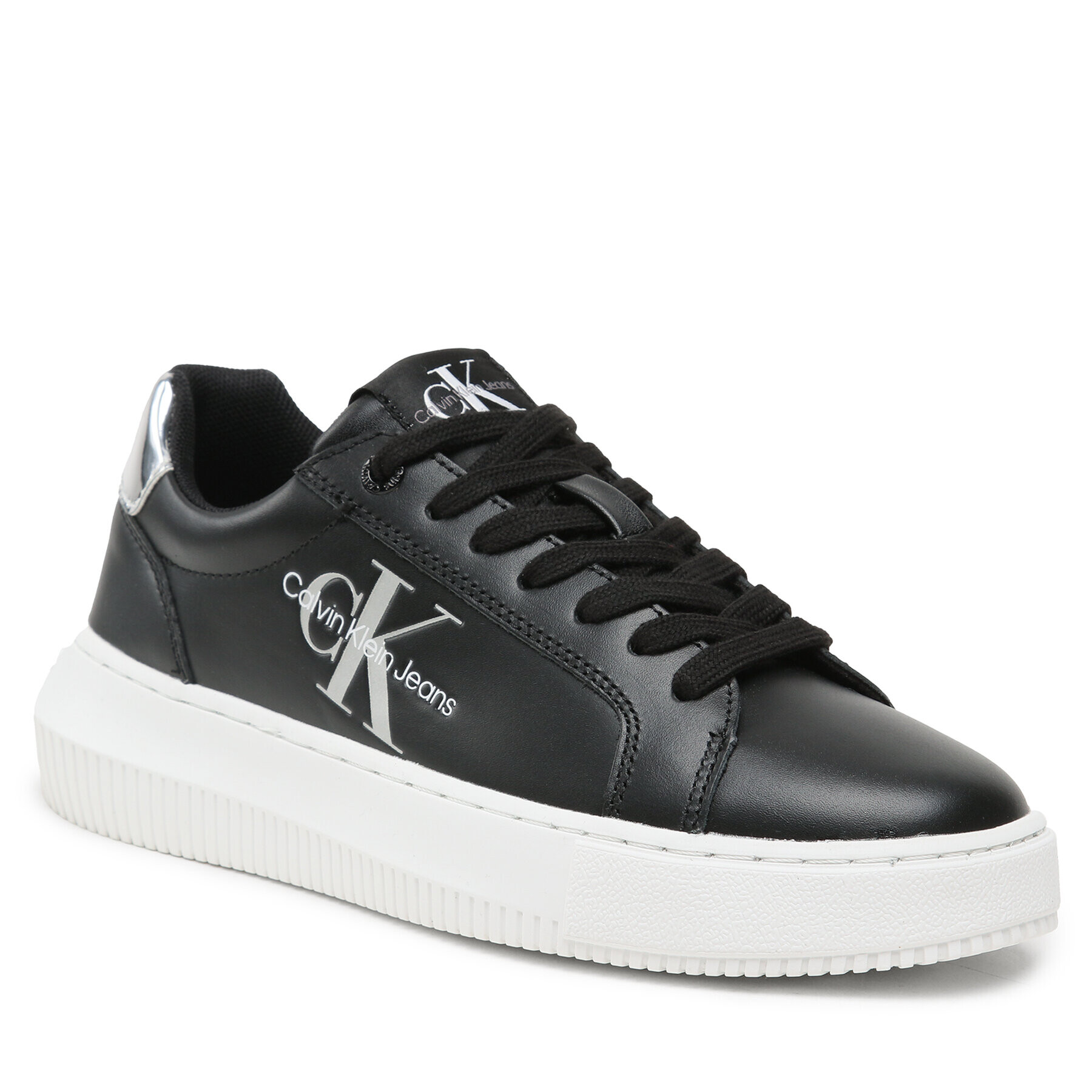 Calvin Klein Jeans Sneakersy Chunky Cupsole Mono Lth Wn YW0YW01224 Černá - Pepit.cz