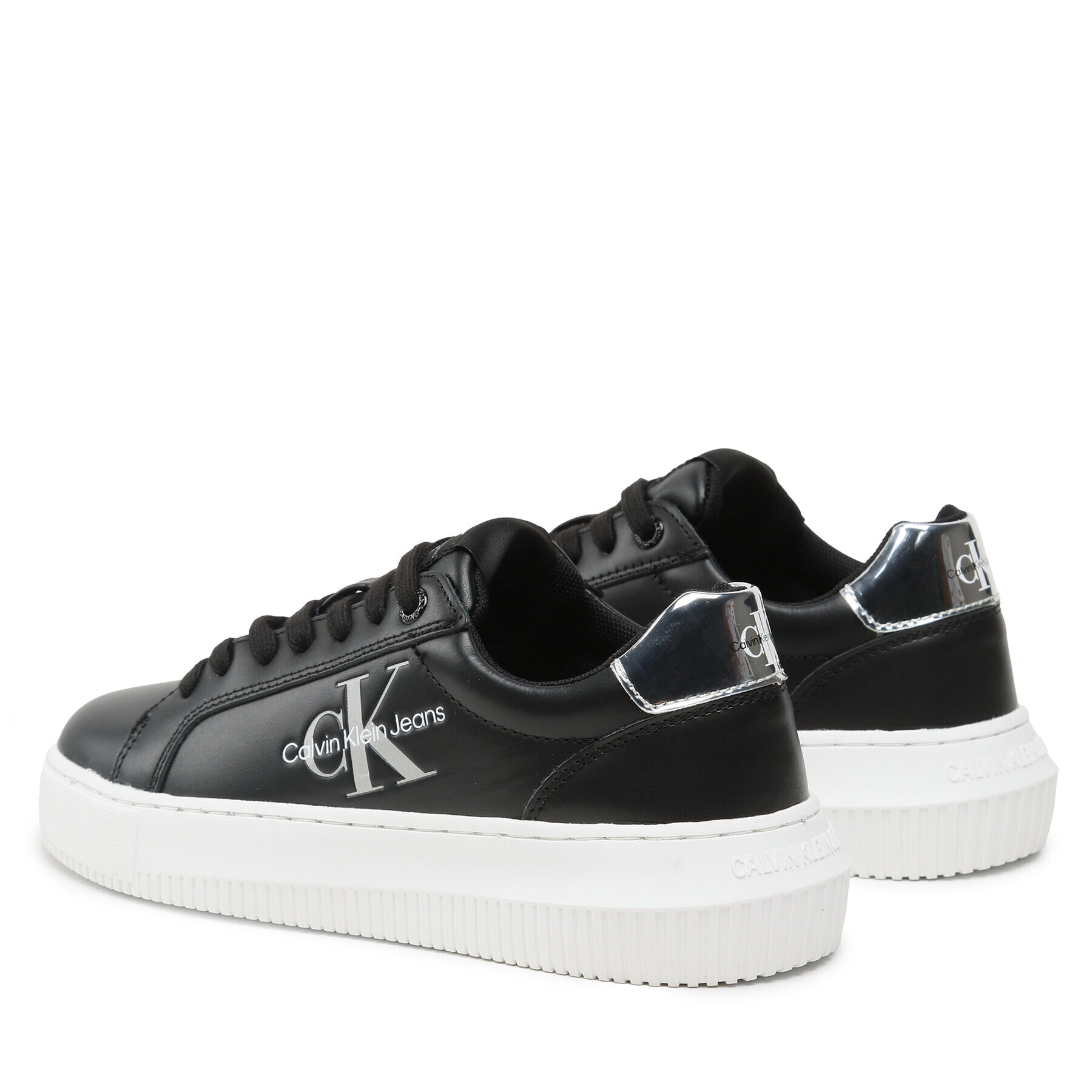 Calvin Klein Jeans Sneakersy Chunky Cupsole Mono Lth Wn YW0YW01224 Černá - Pepit.cz