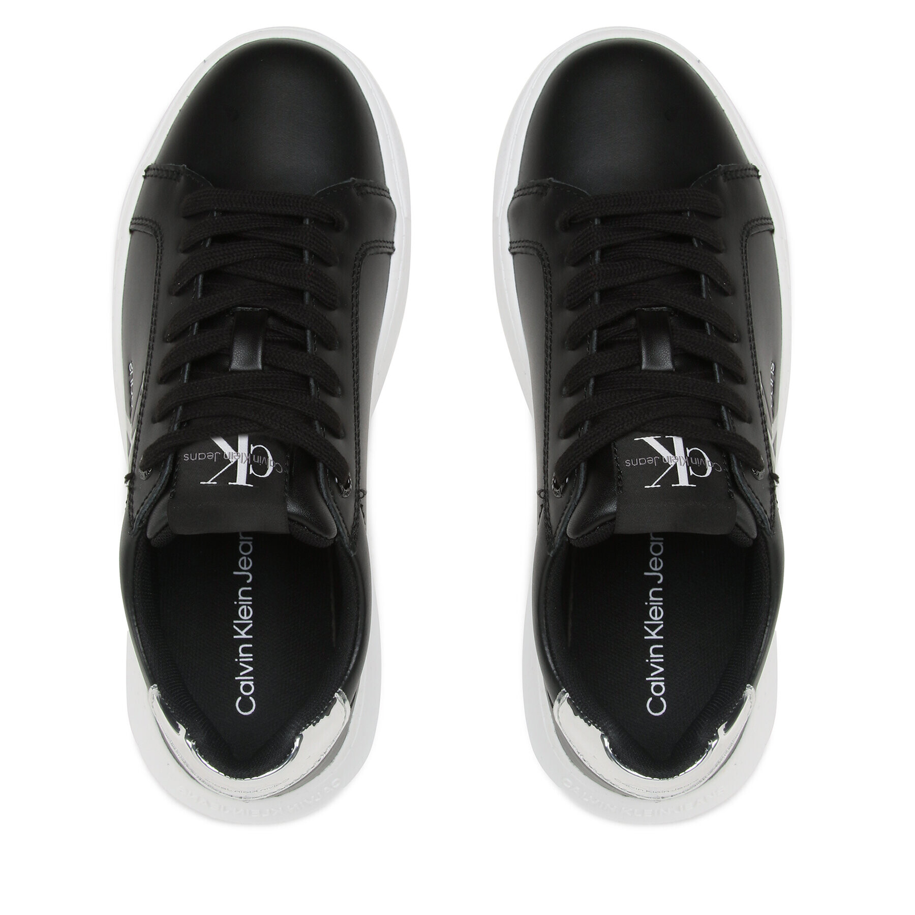 Calvin Klein Jeans Sneakersy Chunky Cupsole Mono Lth Wn YW0YW01224 Černá - Pepit.cz