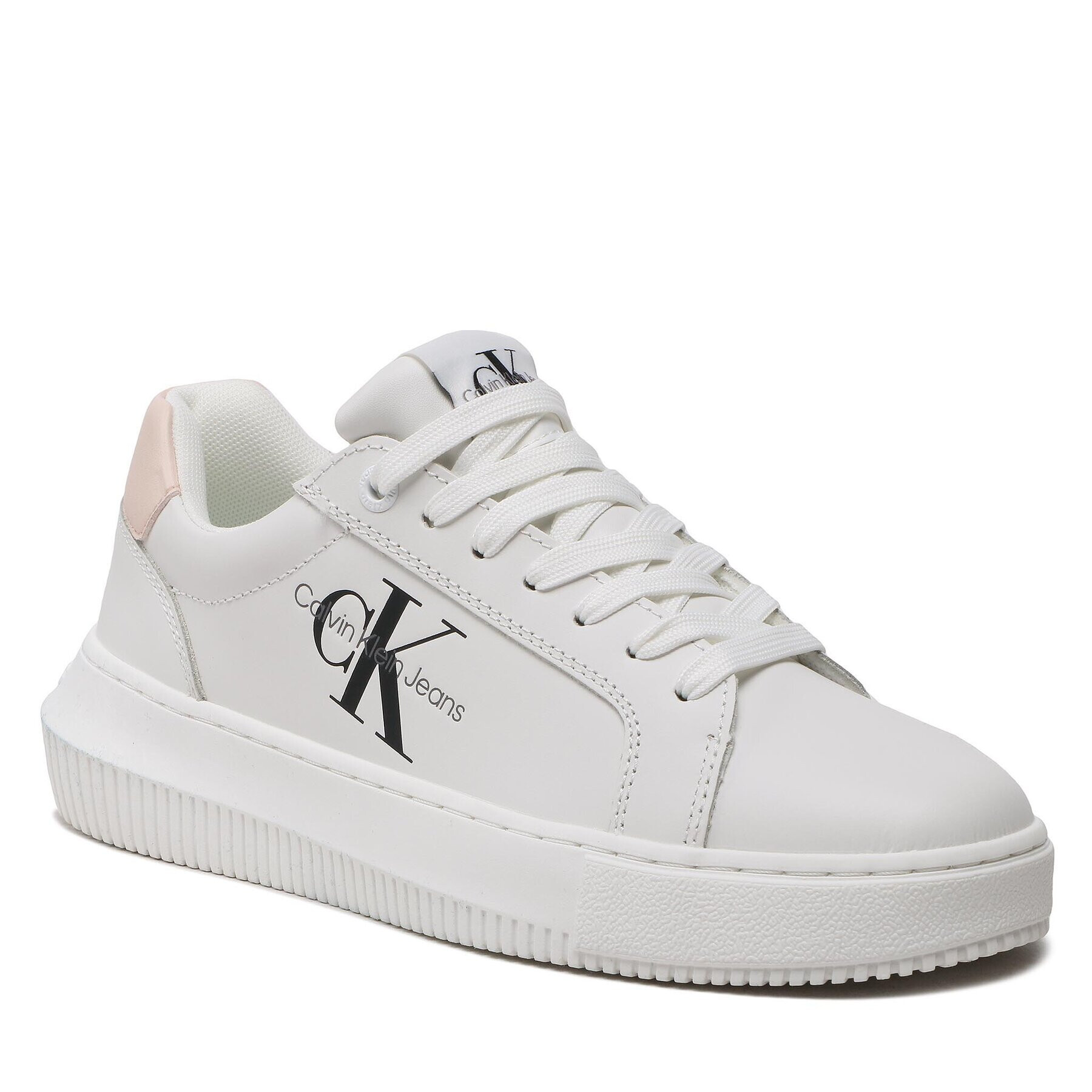 Calvin Klein Jeans Sneakersy Chunky Cupsole Monologo W YW0YW00823 Bílá - Pepit.cz