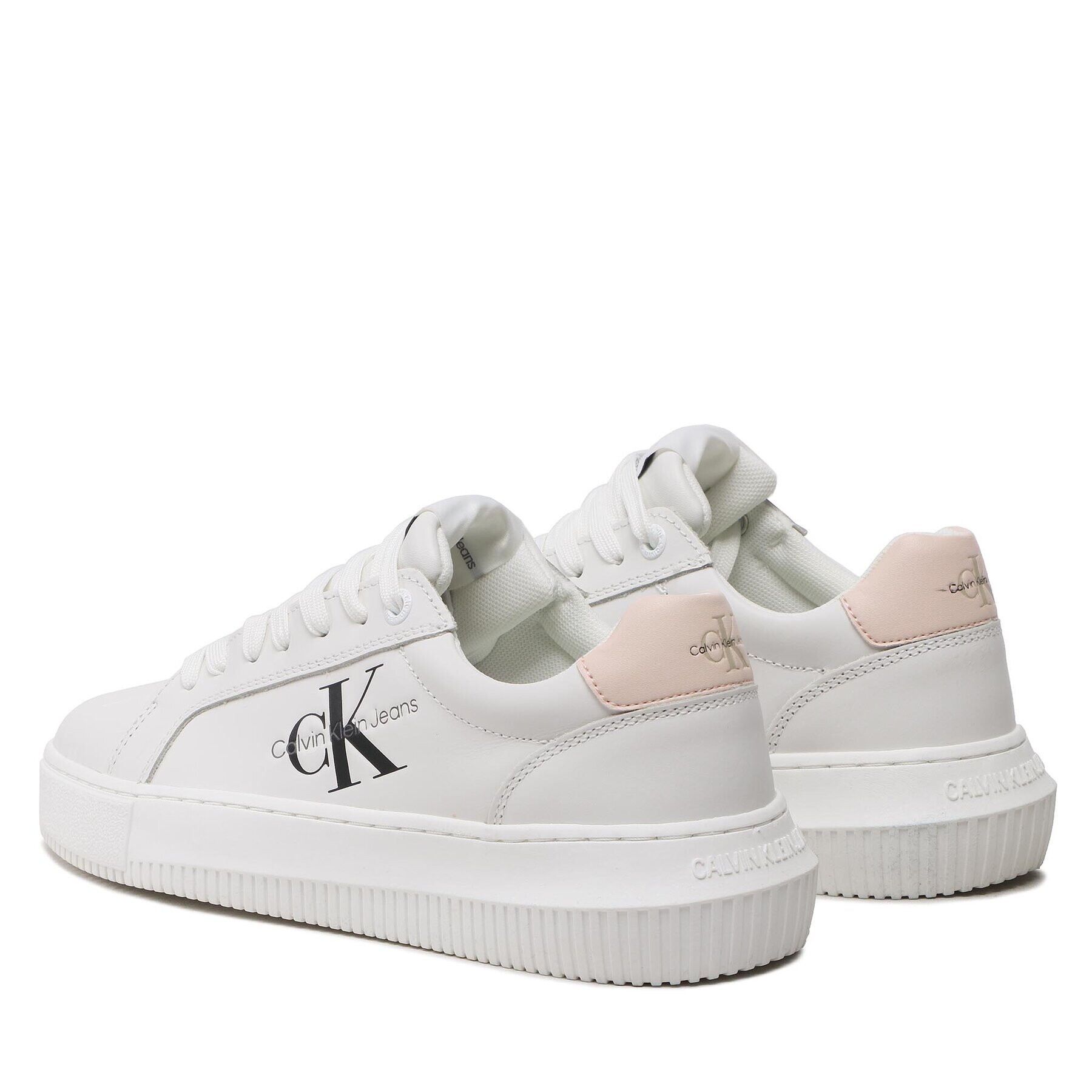 Calvin Klein Jeans Sneakersy Chunky Cupsole Monologo W YW0YW00823 Bílá - Pepit.cz