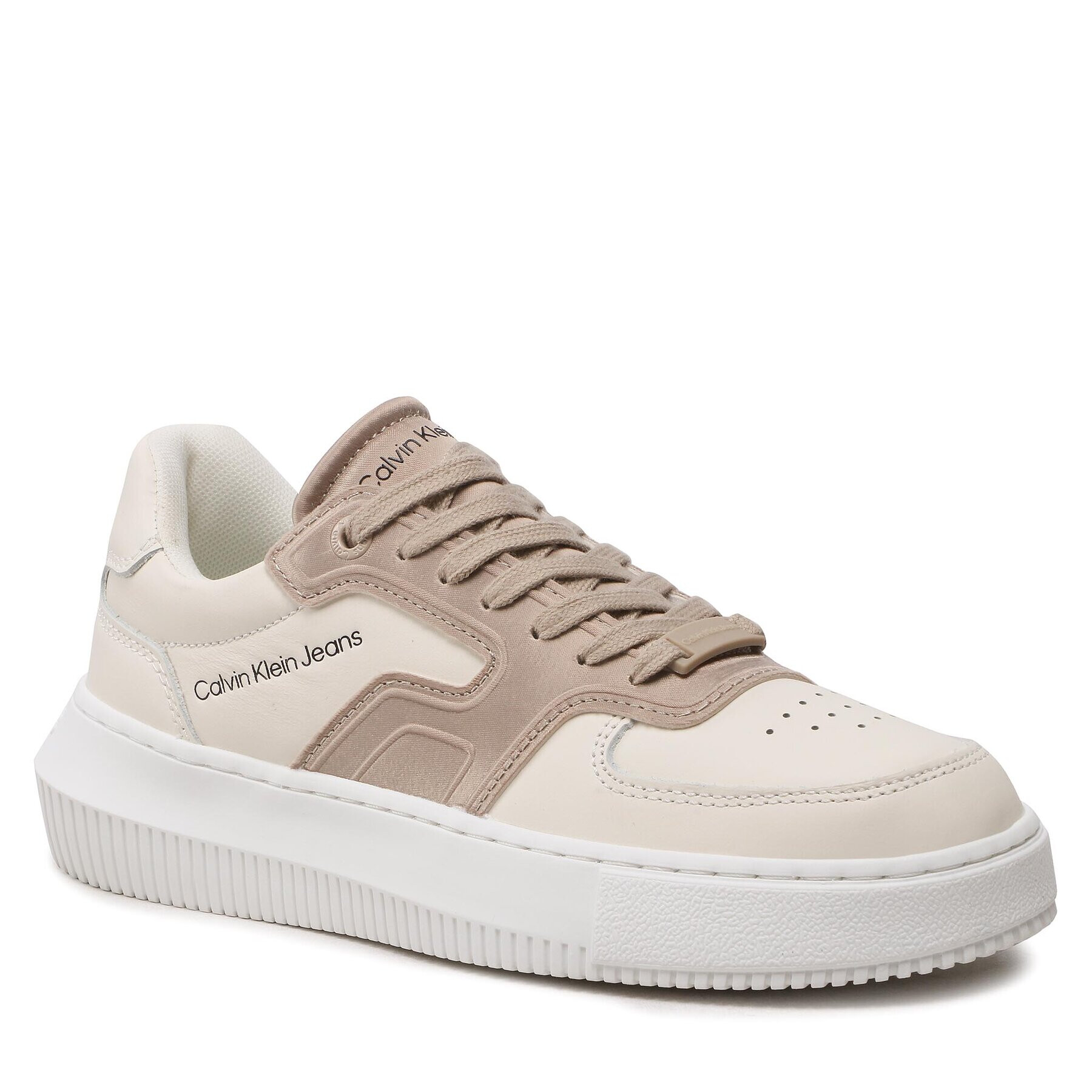 Calvin Klein Jeans Sneakersy Chunky Cupsole Satin Wn YW0YW00923 Béžová - Pepit.cz