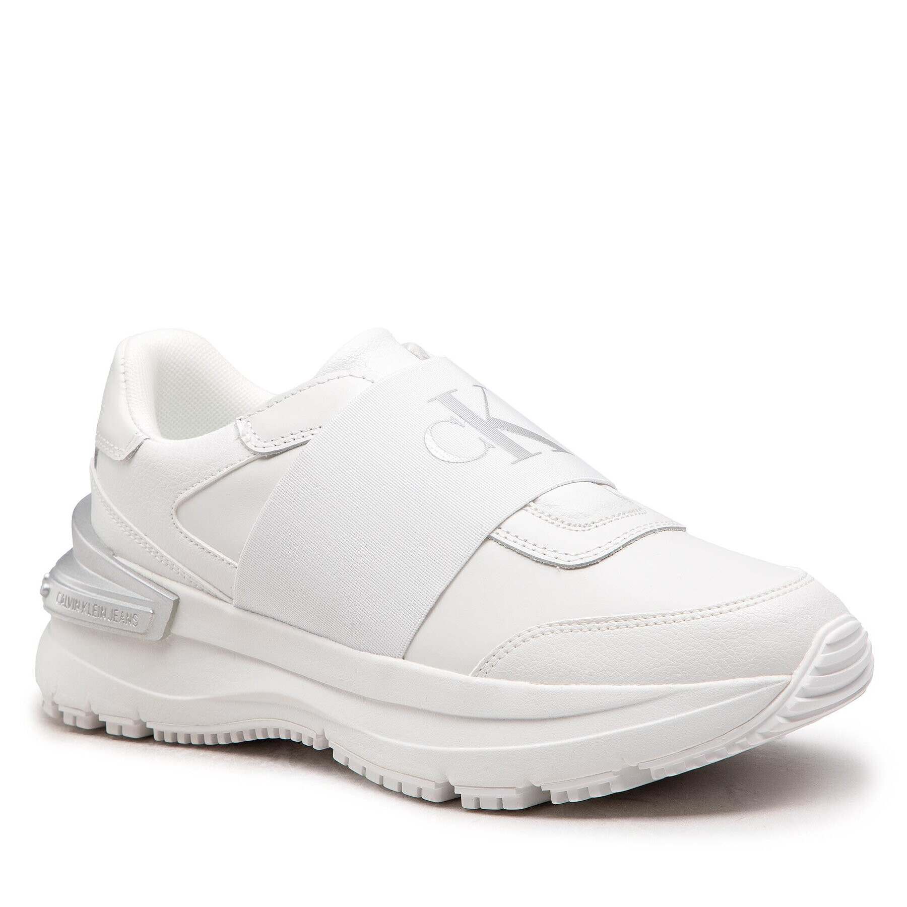 Calvin Klein Jeans Sneakersy Chunky Runner Ribbon Lth YW0YW00800 Bílá - Pepit.cz