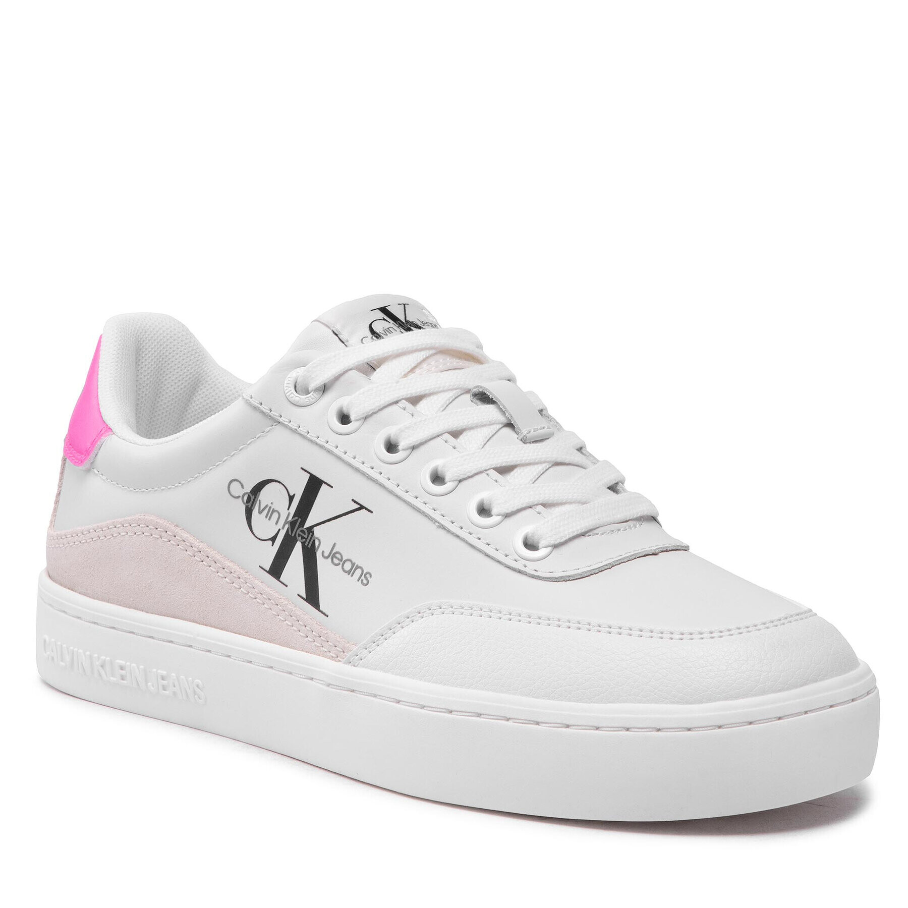 Calvin Klein Jeans Sneakersy Classic Cupsole Laceup Low Lth YW0YW00699 Bílá - Pepit.cz