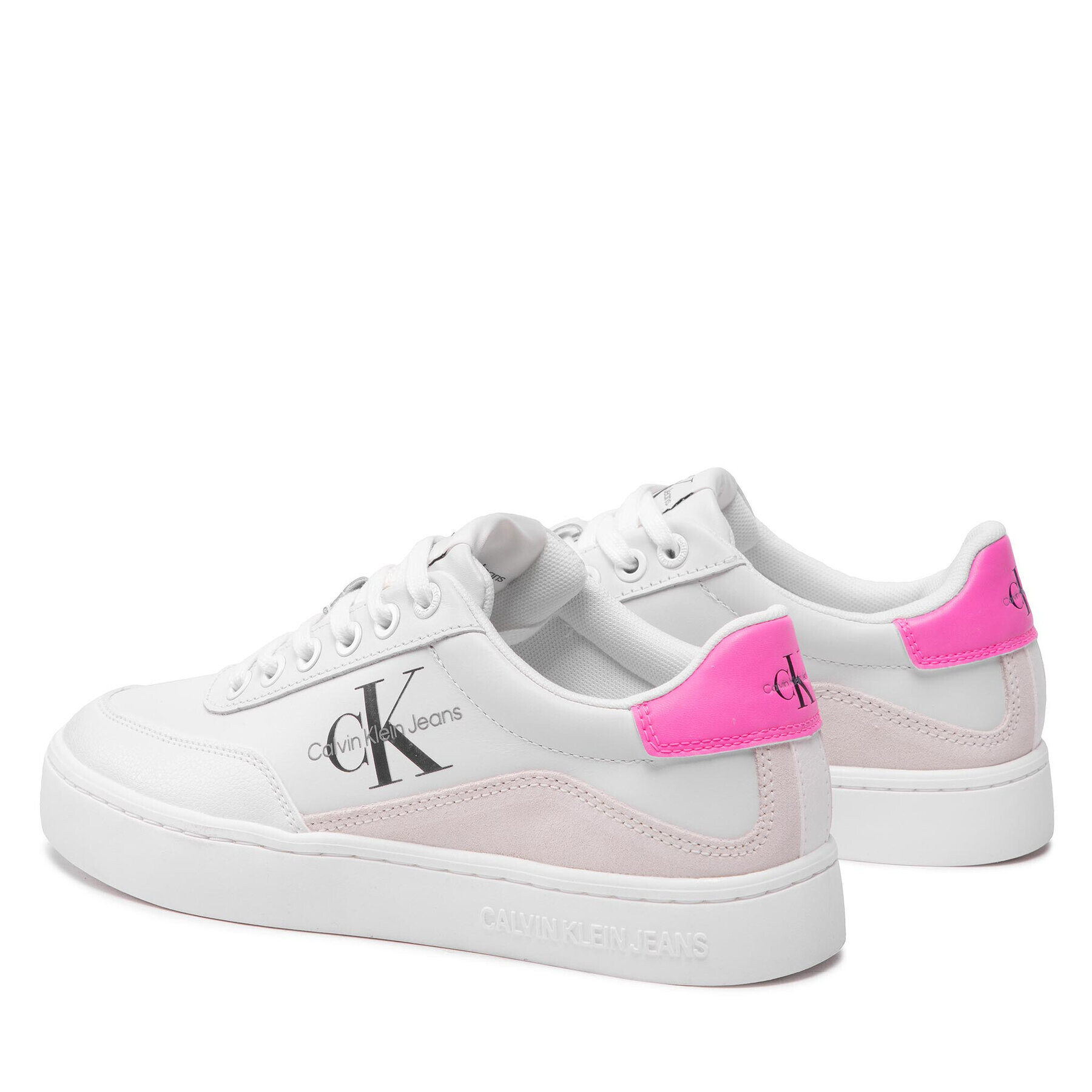 Calvin Klein Jeans Sneakersy Classic Cupsole Laceup Low Lth YW0YW00699 Bílá - Pepit.cz