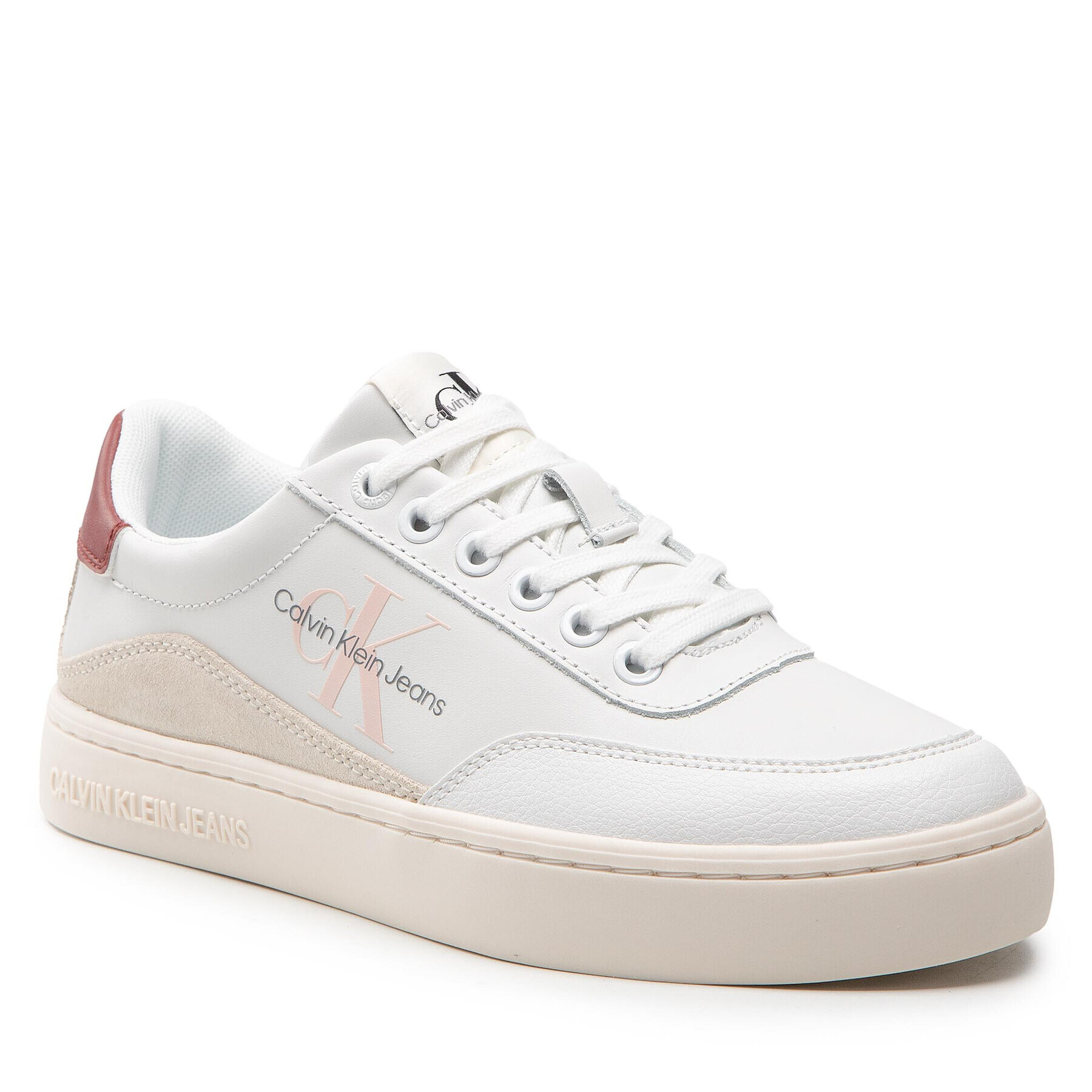 Calvin Klein Jeans Sneakersy Classic Cupsole Laceup Low Lth YW0YW00699 Bílá - Pepit.cz