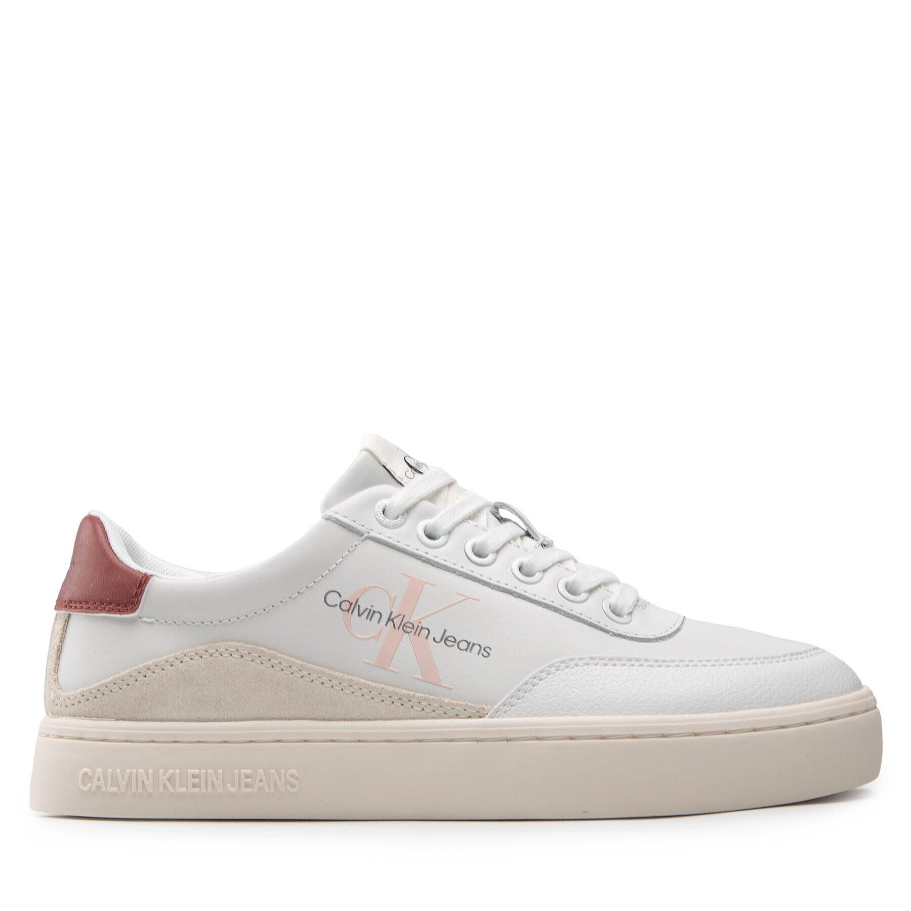 Calvin Klein Jeans Sneakersy Classic Cupsole Laceup Low Lth YW0YW00699 Bílá - Pepit.cz