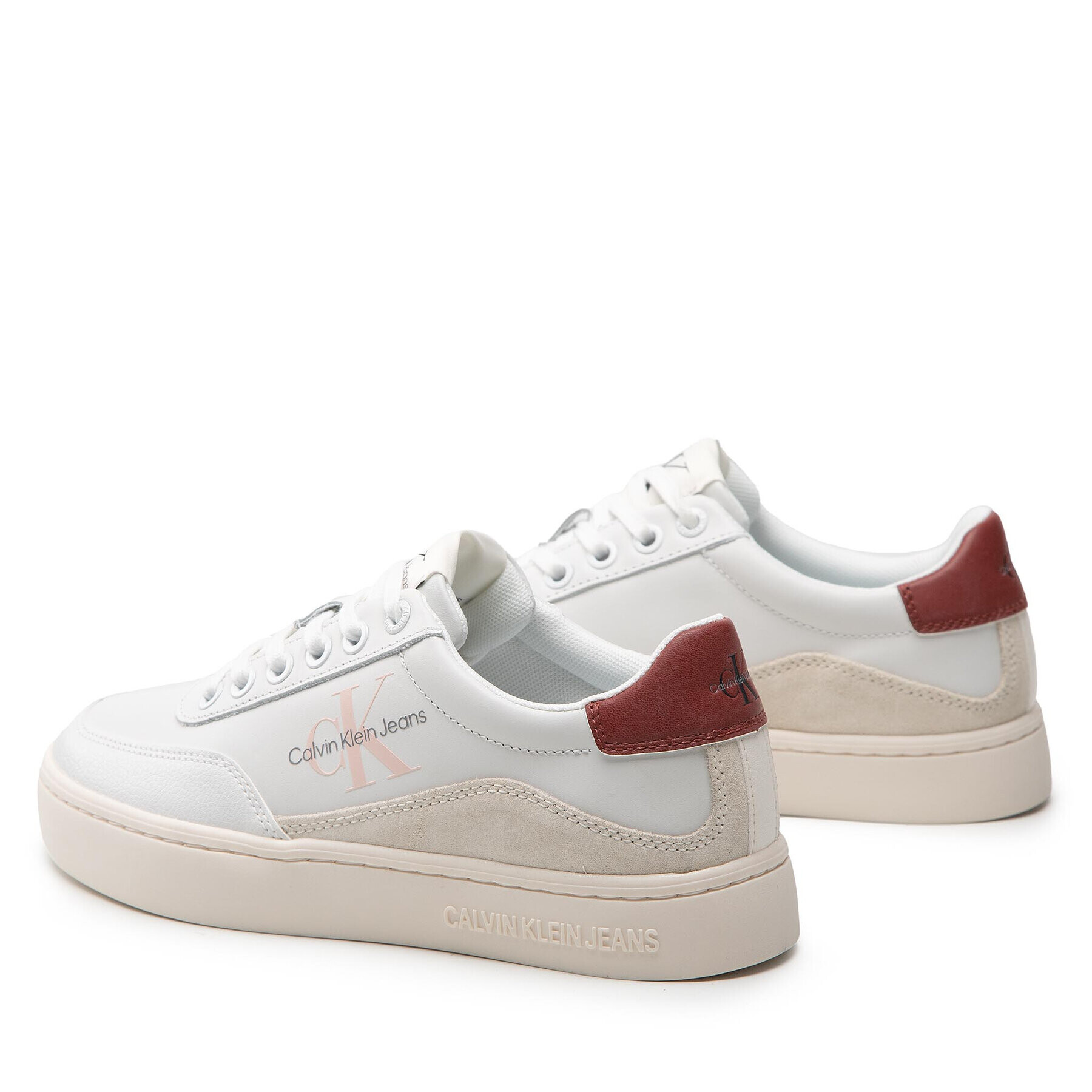 Calvin Klein Jeans Sneakersy Classic Cupsole Laceup Low Lth YW0YW00699 Bílá - Pepit.cz