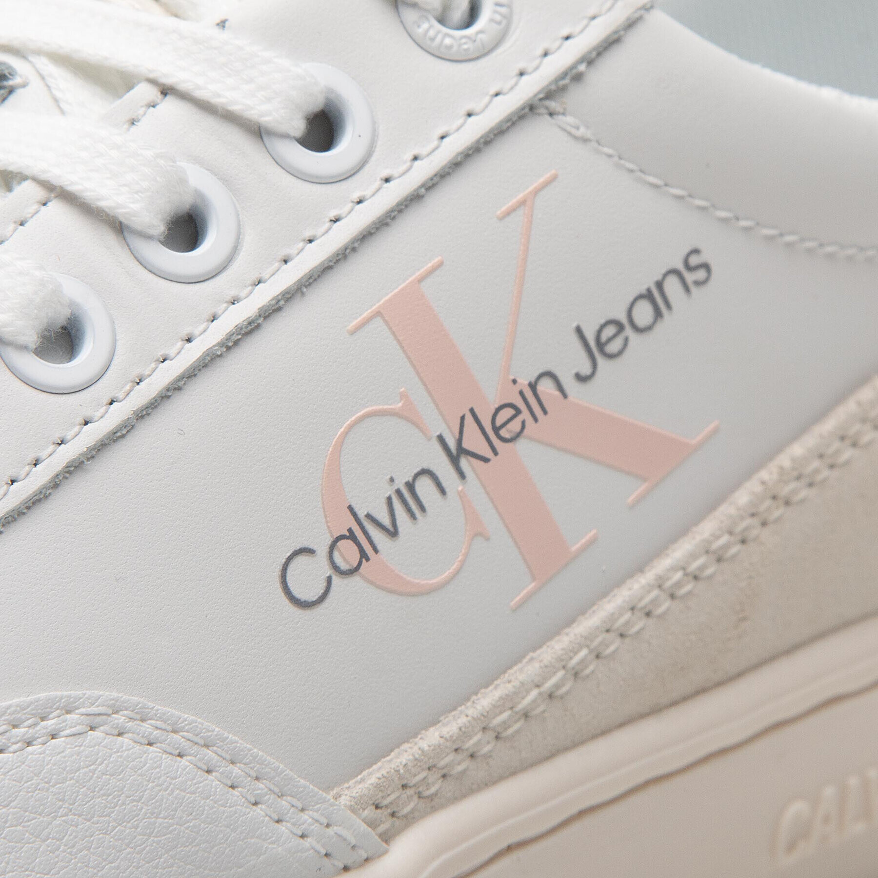 Calvin Klein Jeans Sneakersy Classic Cupsole Laceup Low Lth YW0YW00699 Bílá - Pepit.cz