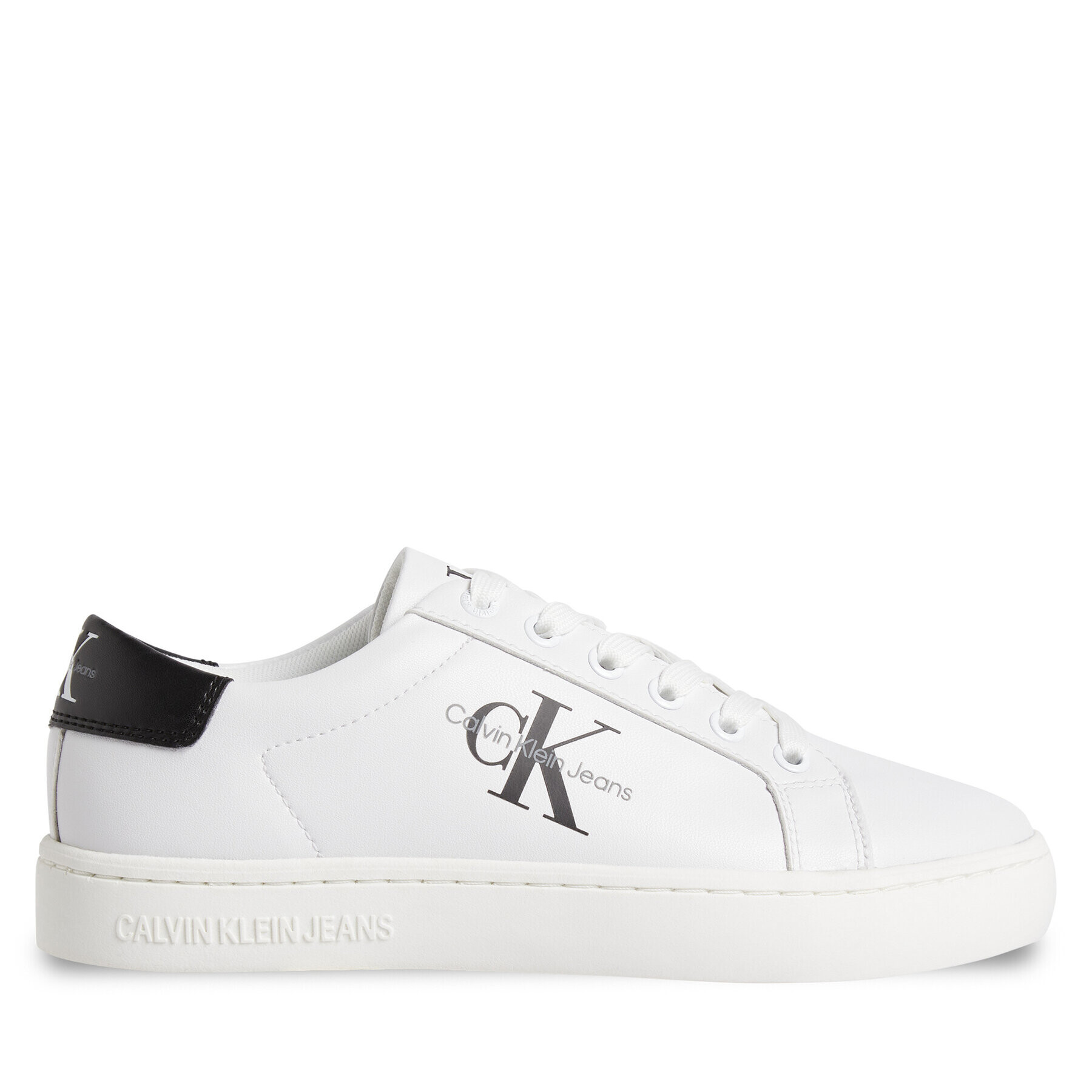 Calvin Klein Jeans Sneakersy Classic Cupsole Laceup Lth Wn YW0YW01269 Bílá - Pepit.cz