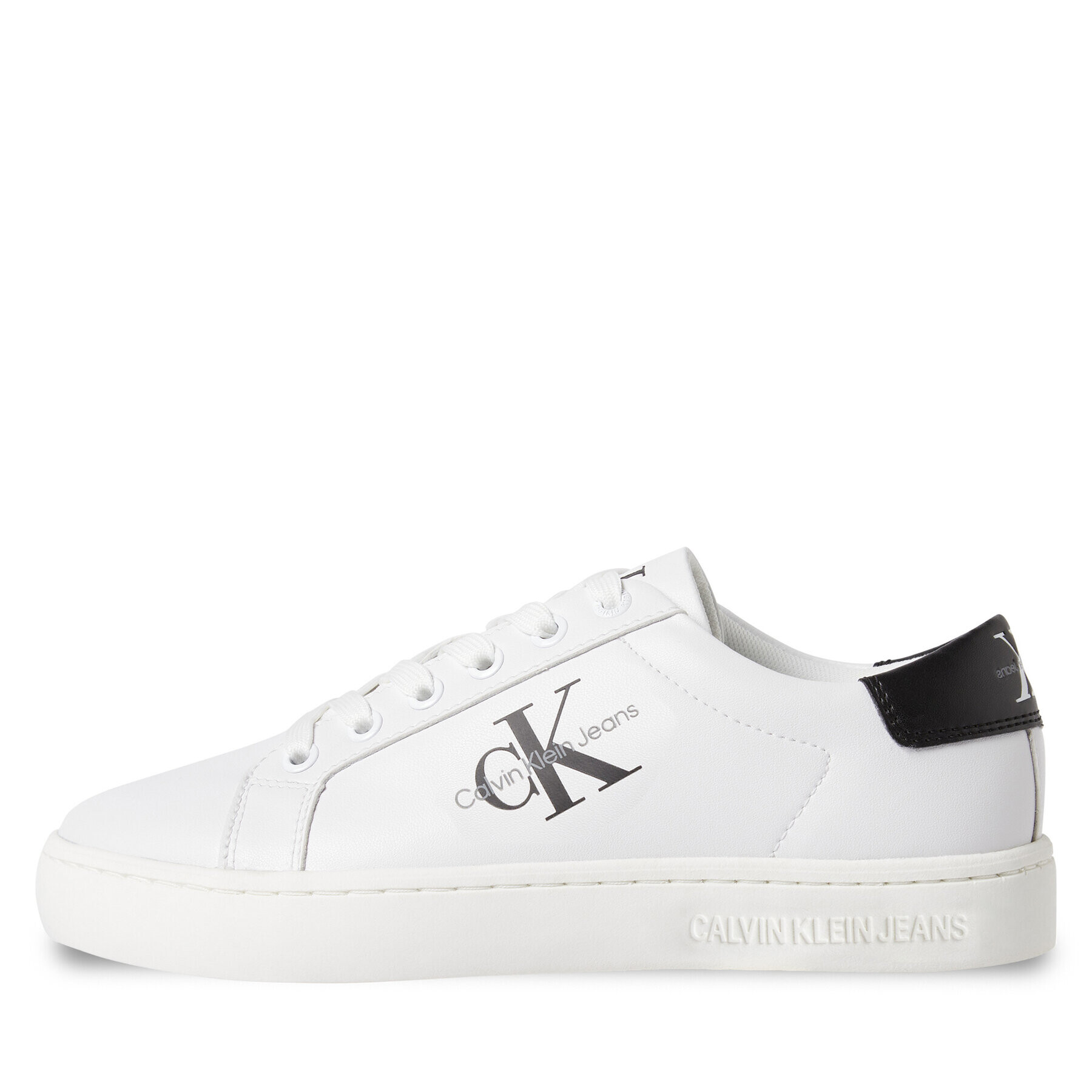 Calvin Klein Jeans Sneakersy Classic Cupsole Laceup Lth Wn YW0YW01269 Bílá - Pepit.cz