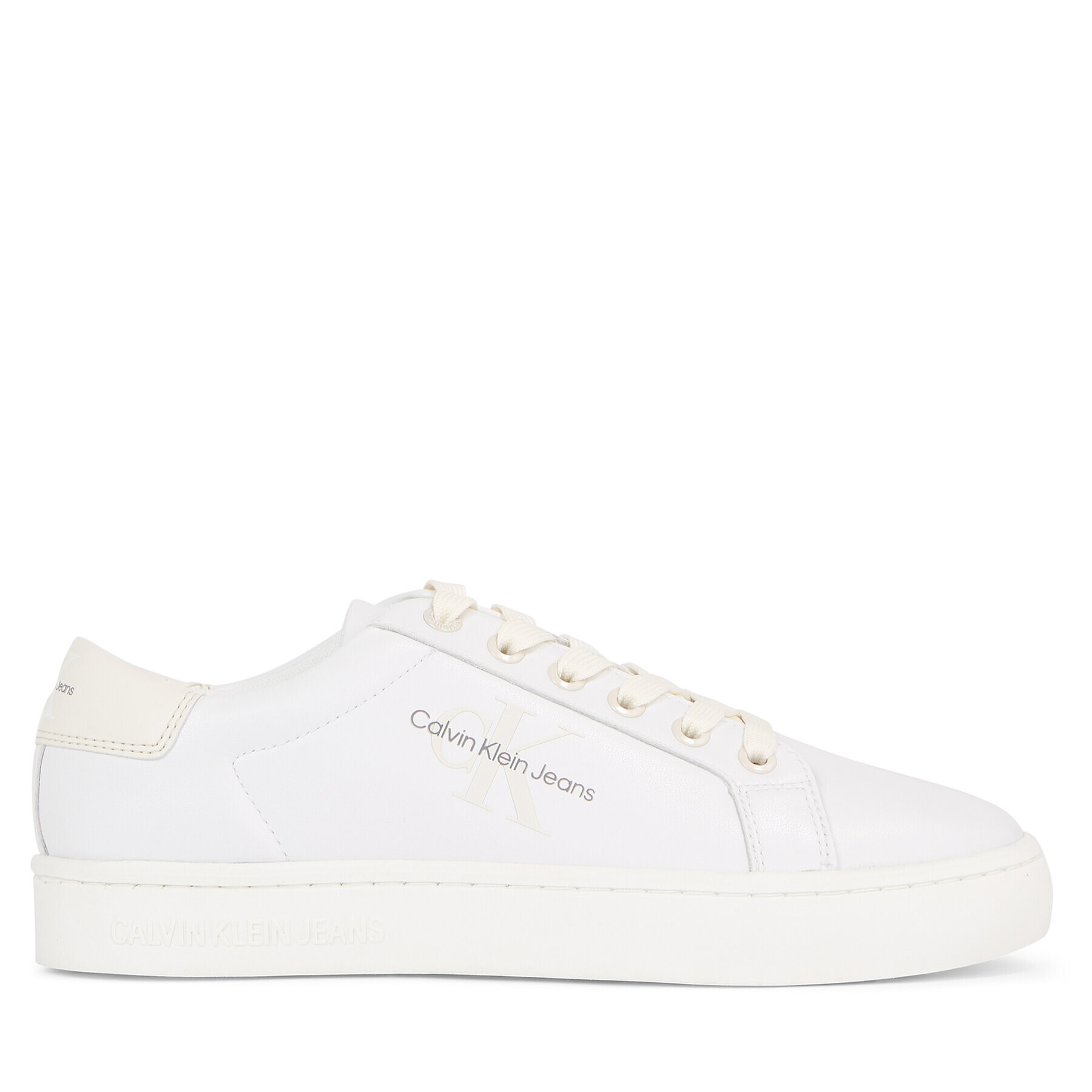 Calvin Klein Jeans Sneakersy Classic Cupsole Laceup Lth Wn YW0YW01269 Bílá - Pepit.cz