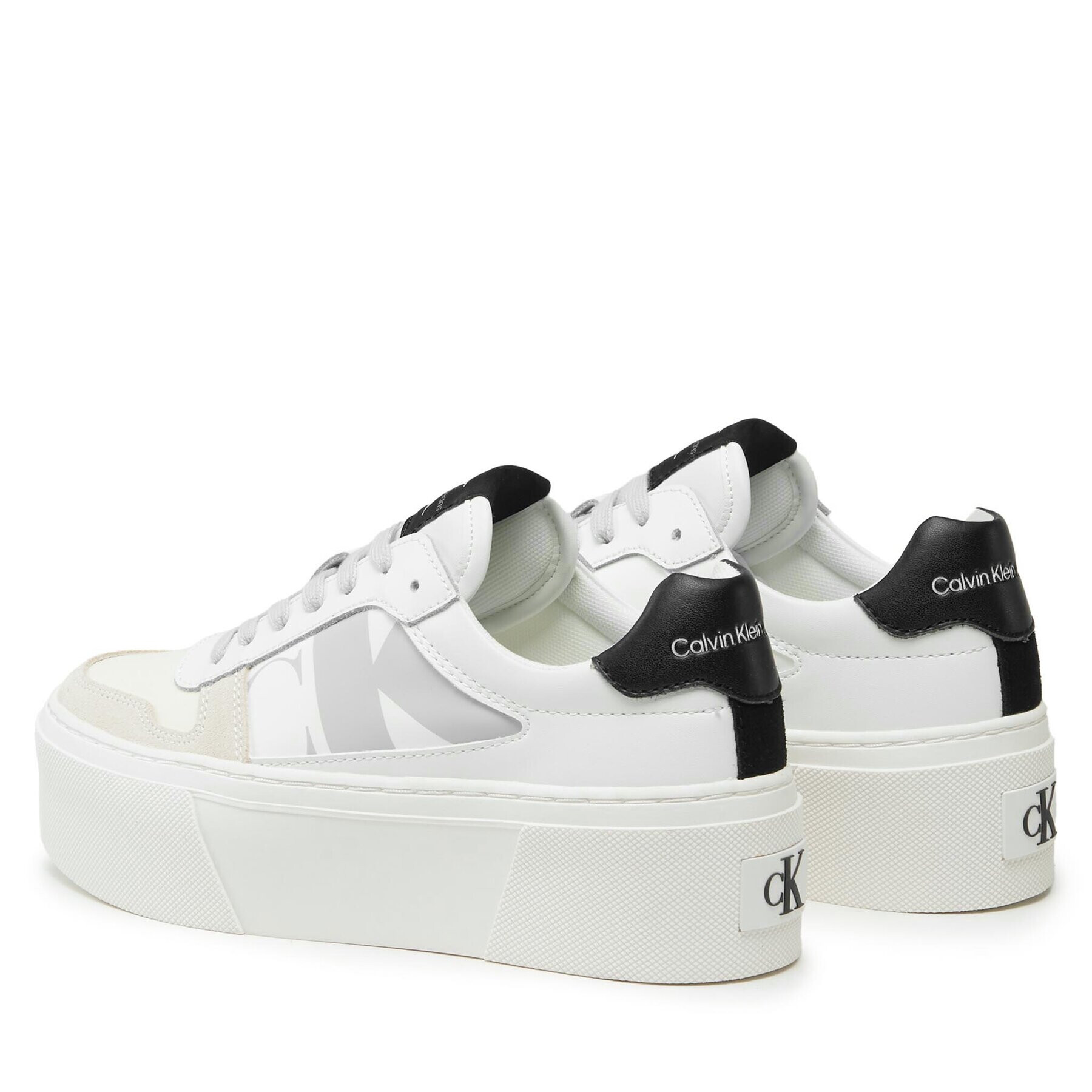 Calvin Klein Jeans Sneakersy Cupsole Flatform Mix Lth Wn YW0YW01227 Bílá - Pepit.cz