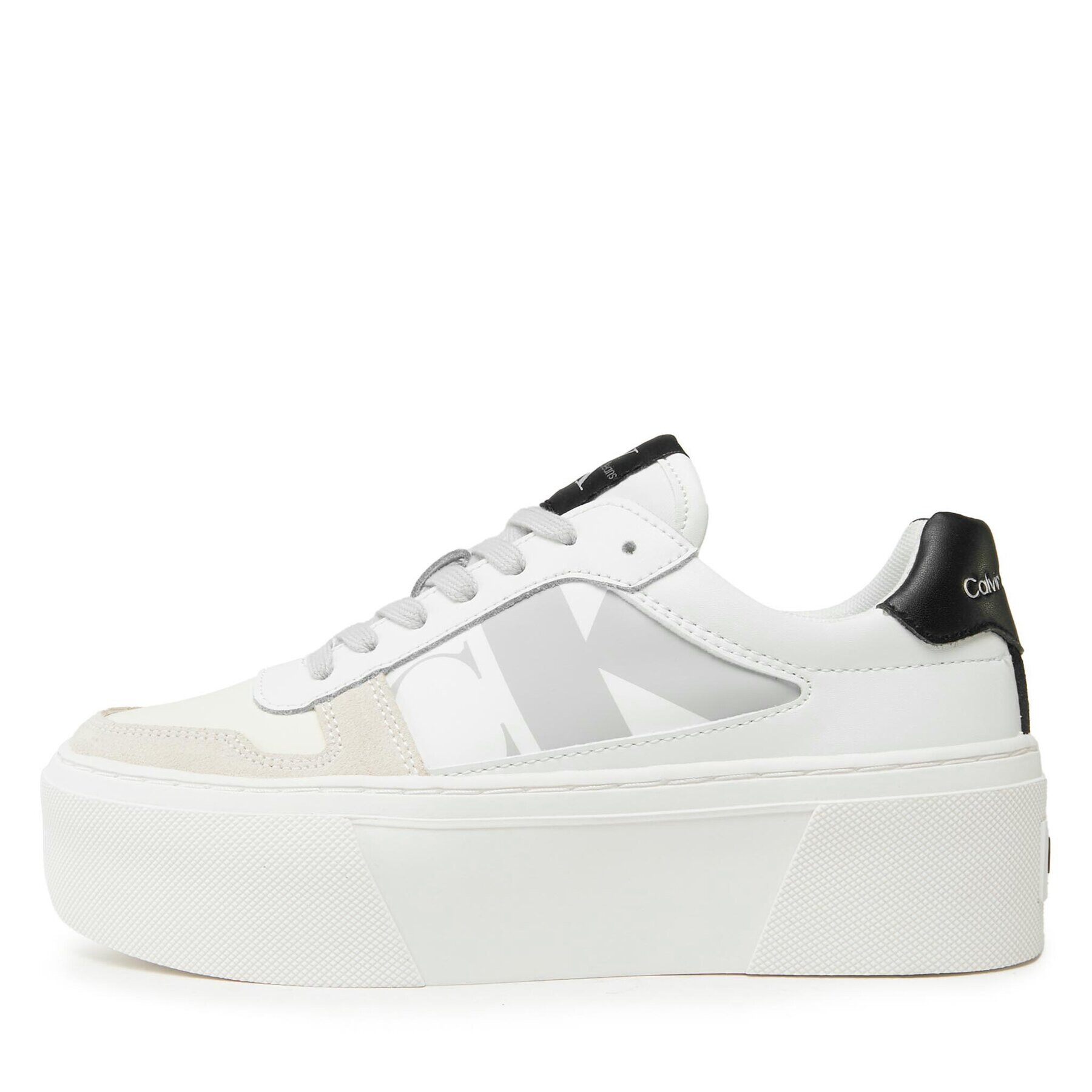 Calvin Klein Jeans Sneakersy Cupsole Flatform Mix Lth Wn YW0YW01227 Bílá - Pepit.cz