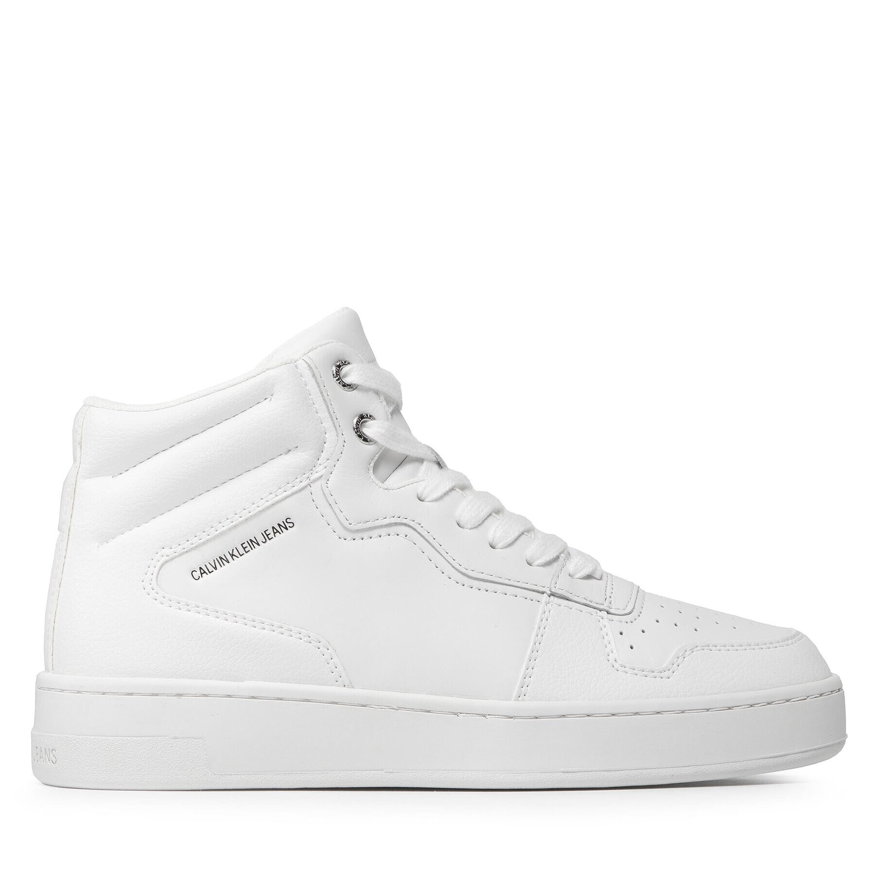 Calvin Klein Jeans Sneakersy Cupsole Mid Laceup Basket Wn YW0YW00451 Bílá - Pepit.cz