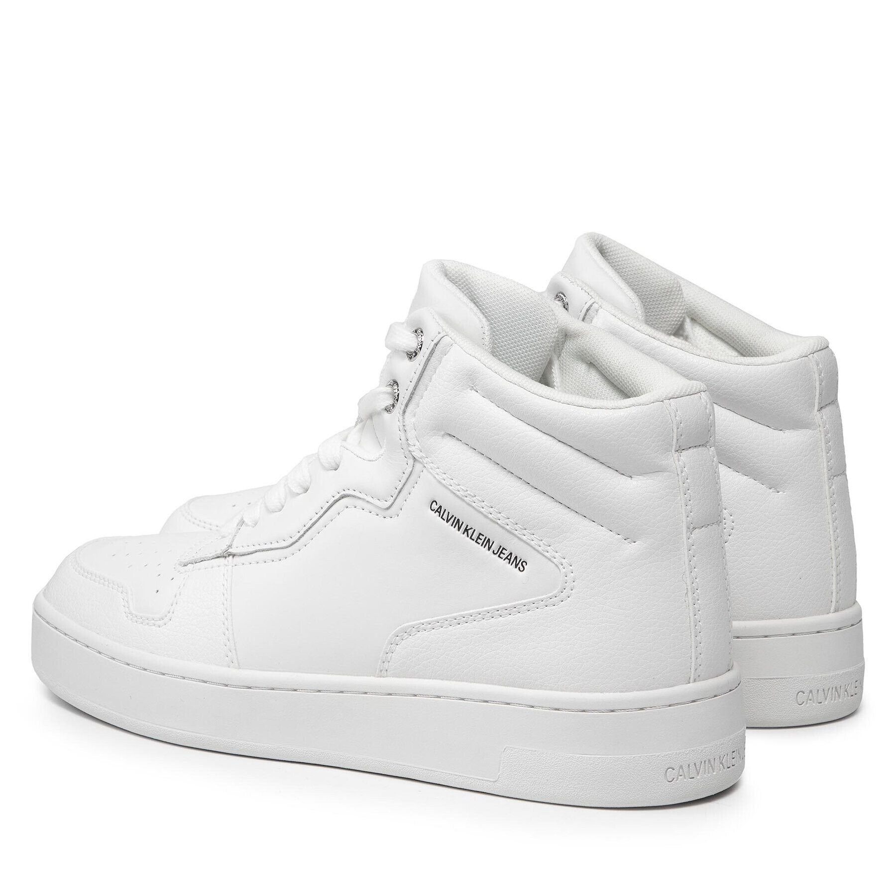 Calvin Klein Jeans Sneakersy Cupsole Mid Laceup Basket Wn YW0YW00451 Bílá - Pepit.cz