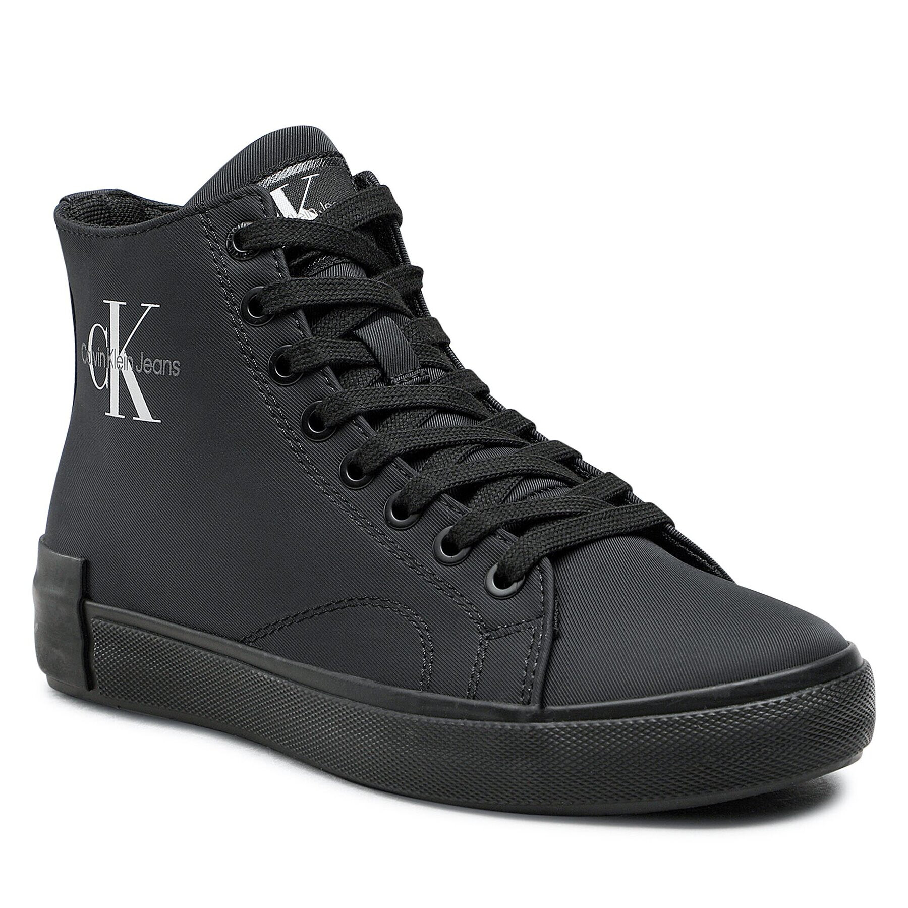 Calvin Klein Jeans Sneakersy Ess Vulcanized Laceup Mid Ny YW0YW00757 Černá - Pepit.cz