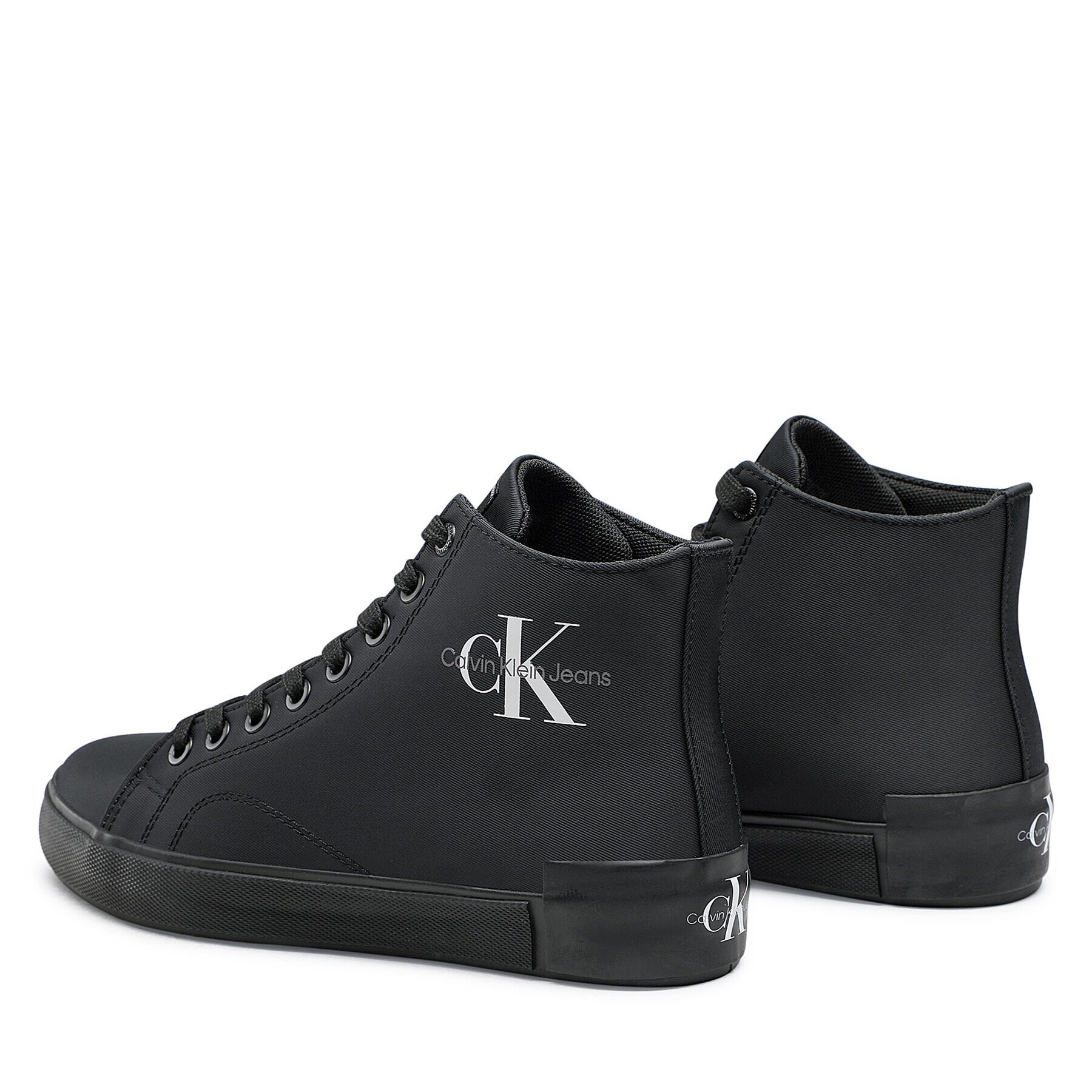 Calvin Klein Jeans Sneakersy Ess Vulcanized Laceup Mid Ny YW0YW00757 Černá - Pepit.cz