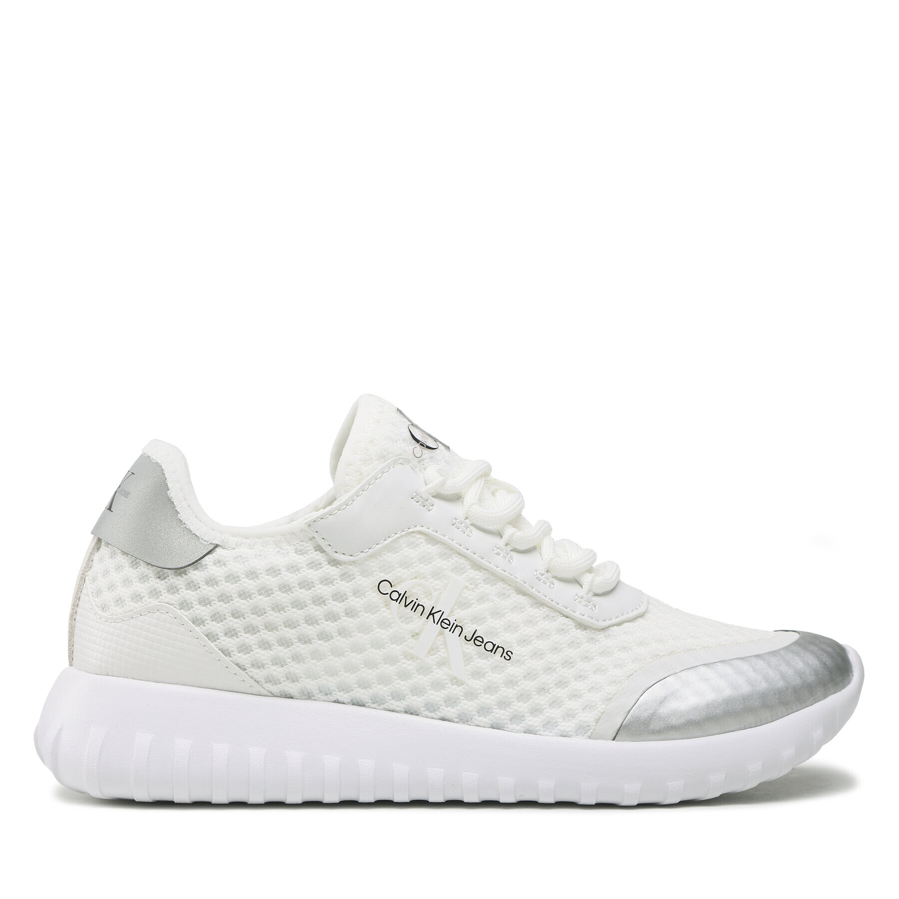 Calvin Klein Jeans Sneakersy Eva Runner Monologo W YW0YW00885 Bílá - Pepit.cz