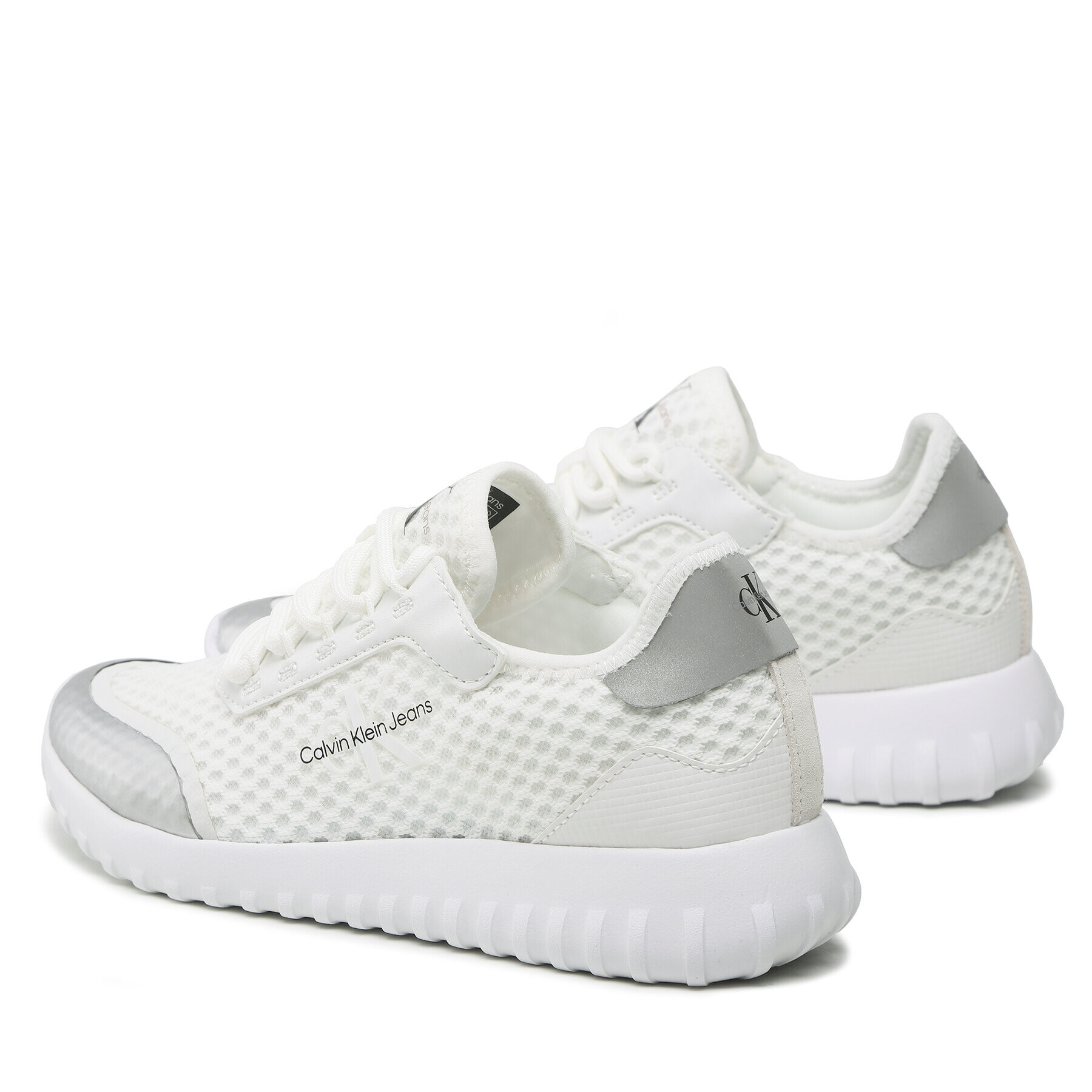 Calvin Klein Jeans Sneakersy Eva Runner Monologo W YW0YW00885 Bílá - Pepit.cz