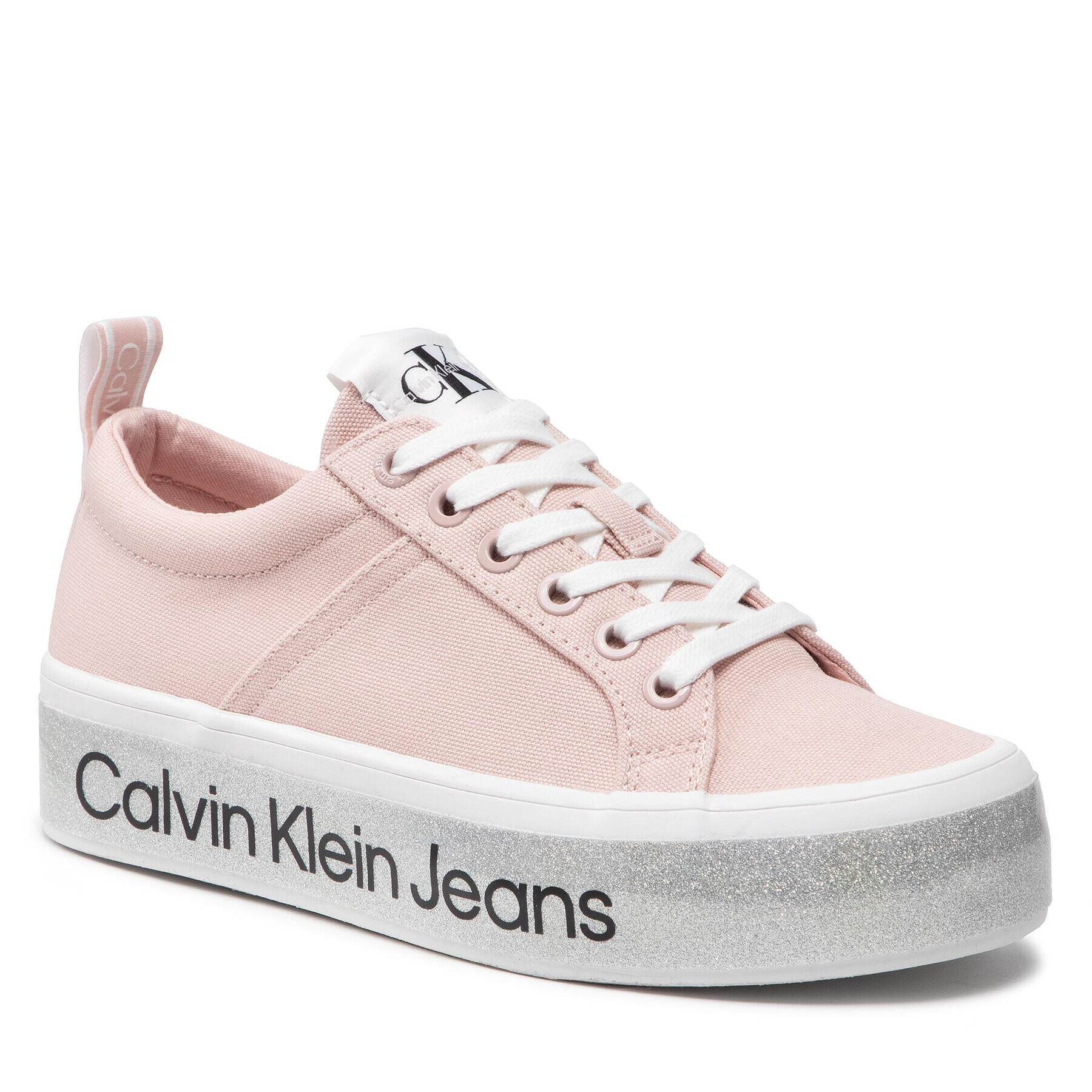 Calvin Klein Jeans Sneakersy Flatform Vulcanized 3 YW0YW00491 Růžová - Pepit.cz