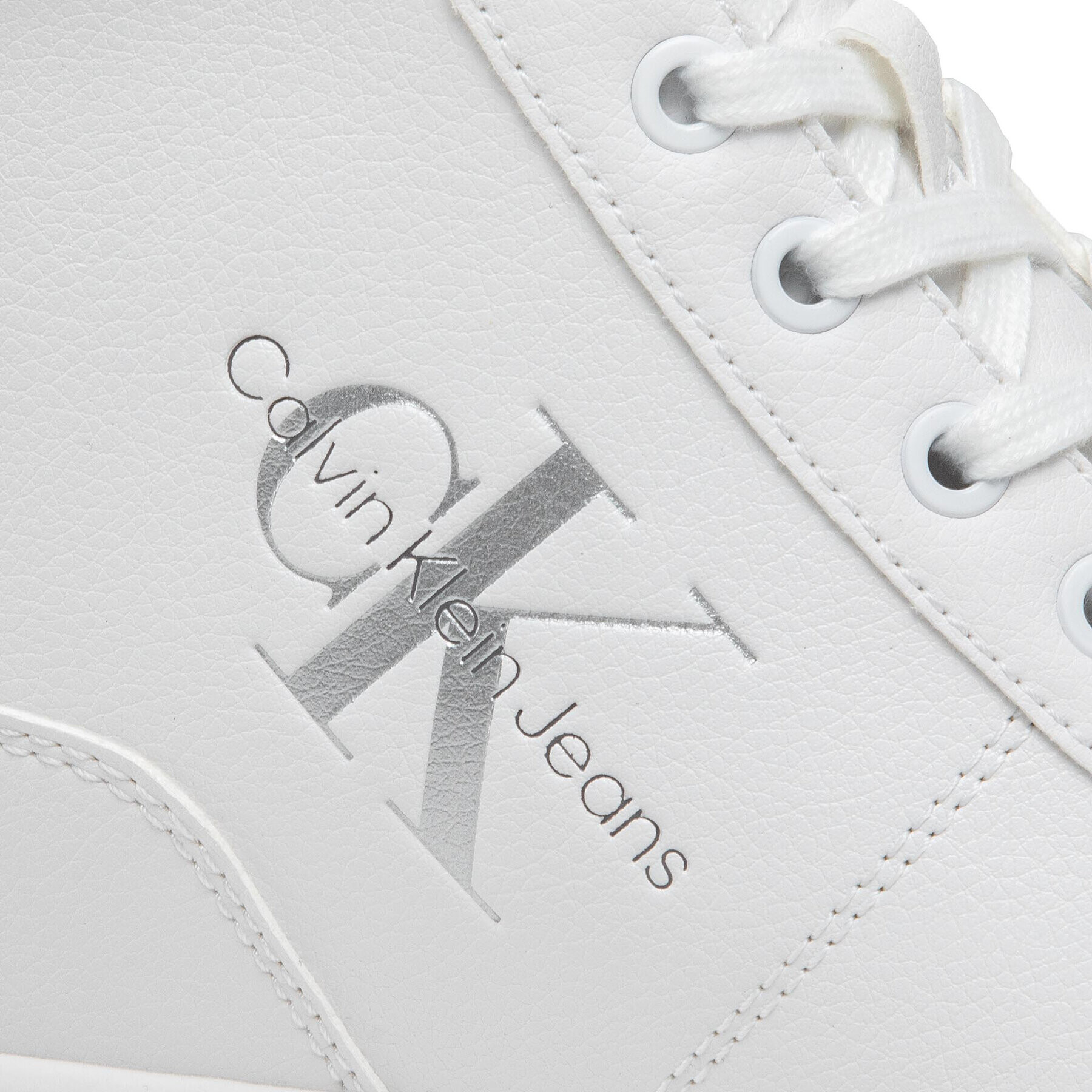 Calvin Klein Jeans Sneakersy Hidden Wedge Cupsole Laceup YW0YW00771 Bílá - Pepit.cz