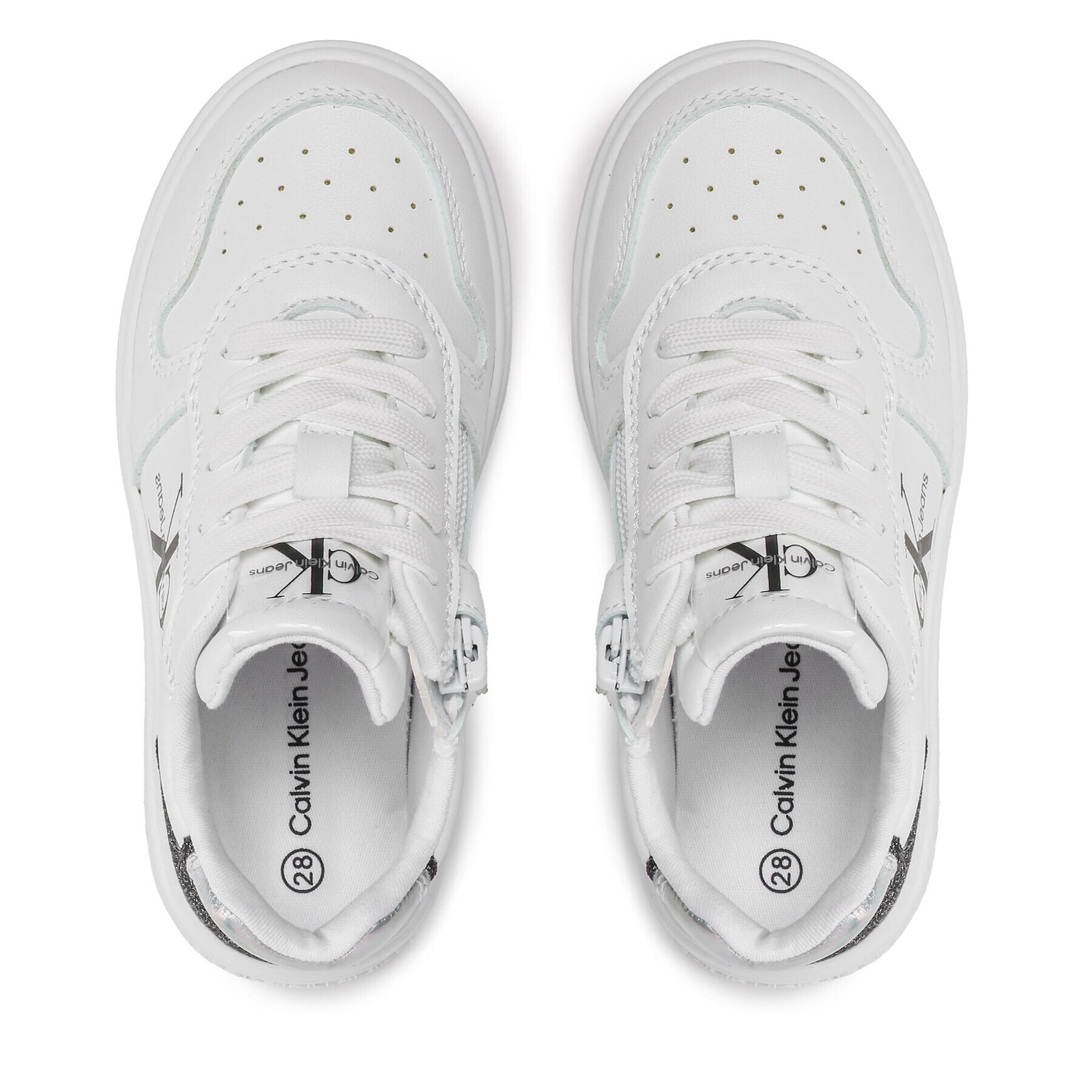 Calvin Klein Jeans Sneakersy Low Cut Lace-Up Sneaker V3A9-80471-1439 Bílá - Pepit.cz