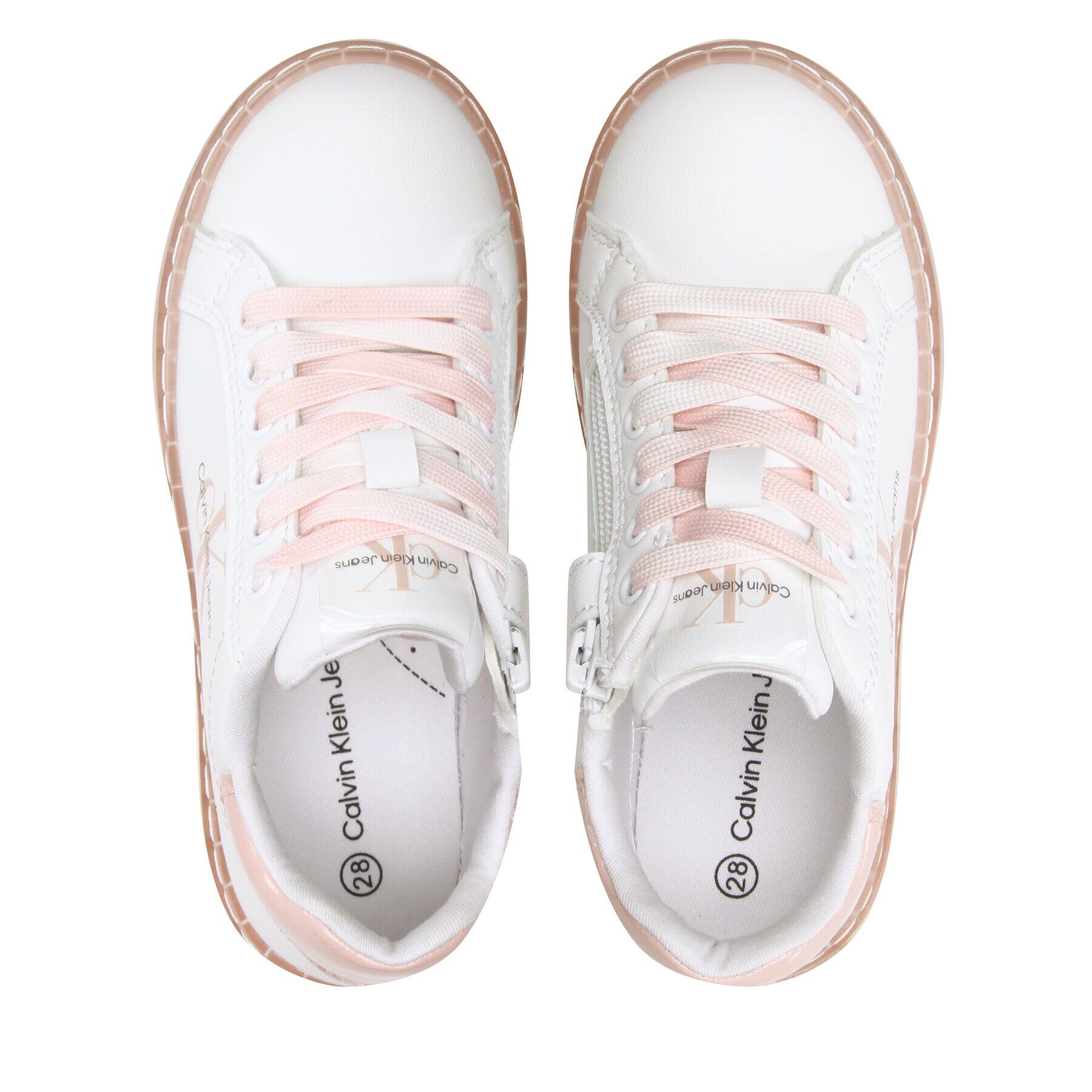 Calvin Klein Jeans Sneakersy Low Cut Lace-Up Sneaker V3A9-80474-1434 Bílá - Pepit.cz