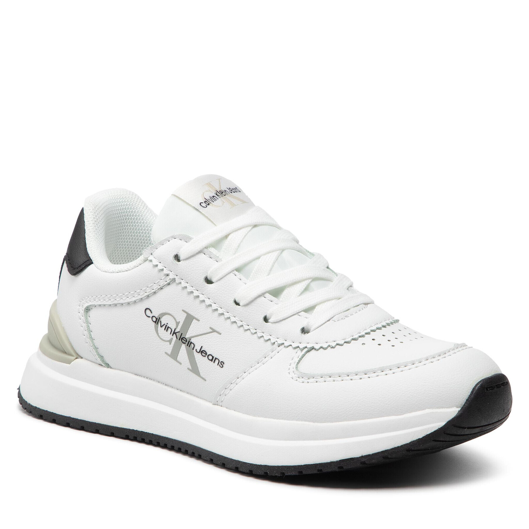 Calvin Klein Jeans Sneakersy Low Cut Lace-Up Sneaker V3B9-80136-0193 M Bílá - Pepit.cz