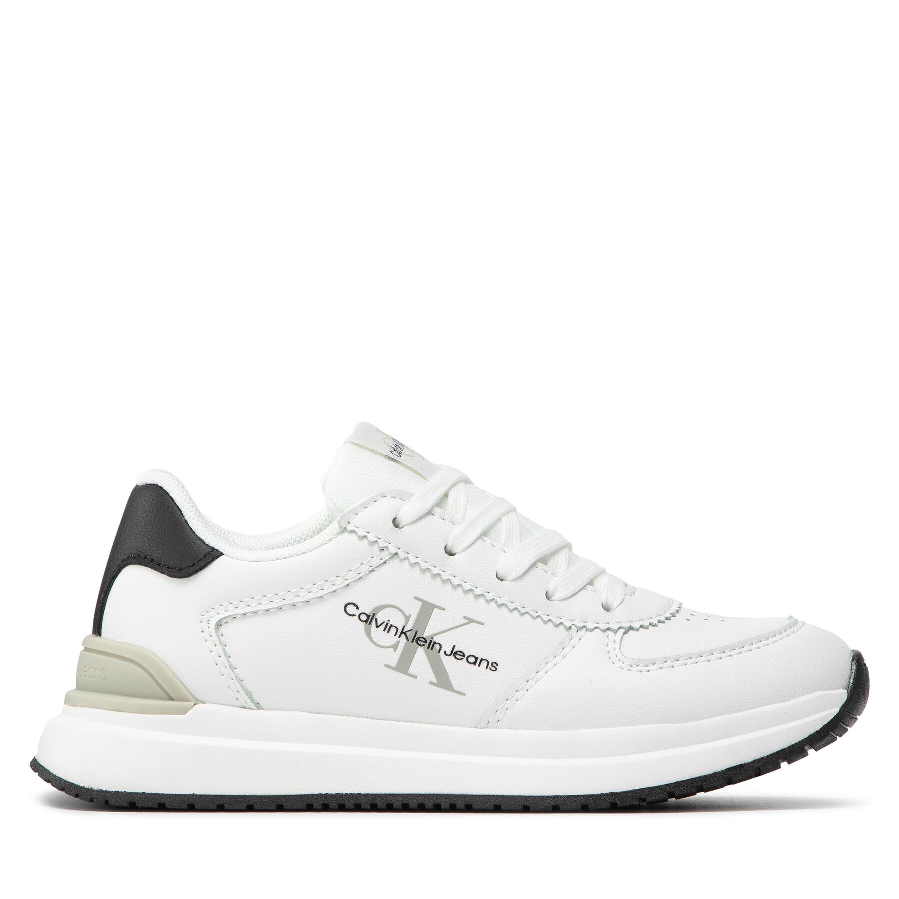 Calvin Klein Jeans Sneakersy Low Cut Lace-Up Sneaker V3B9-80136-0193 M Bílá - Pepit.cz