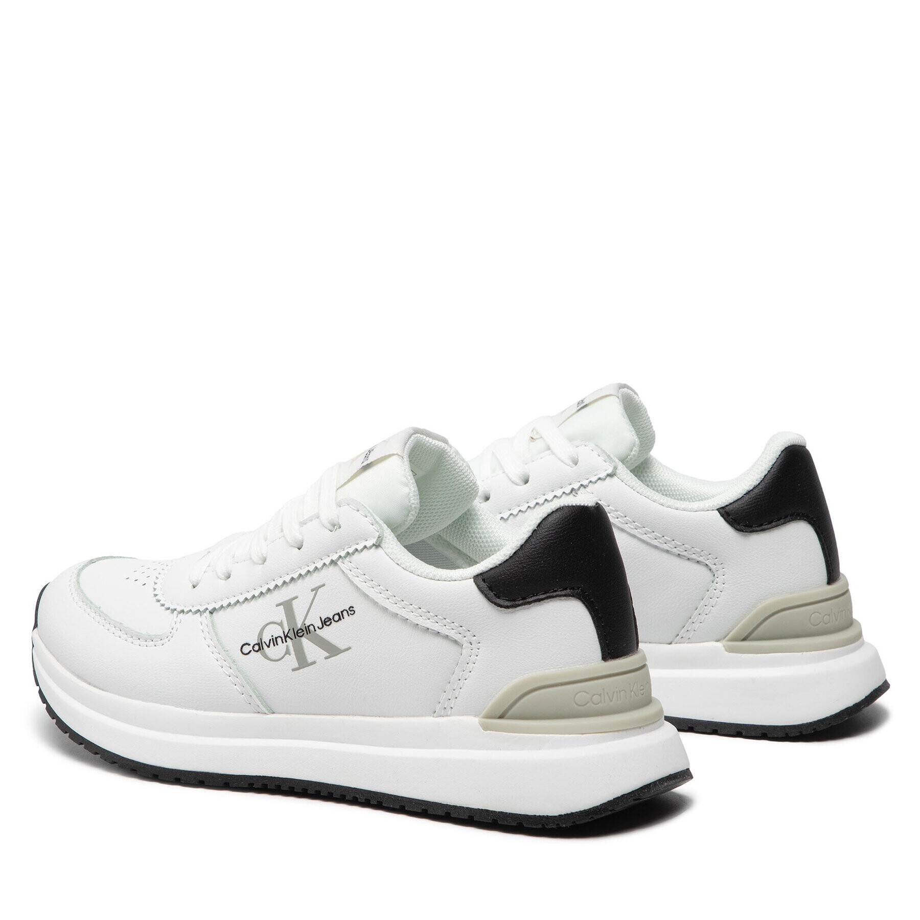 Calvin Klein Jeans Sneakersy Low Cut Lace-Up Sneaker V3B9-80136-0193 M Bílá - Pepit.cz