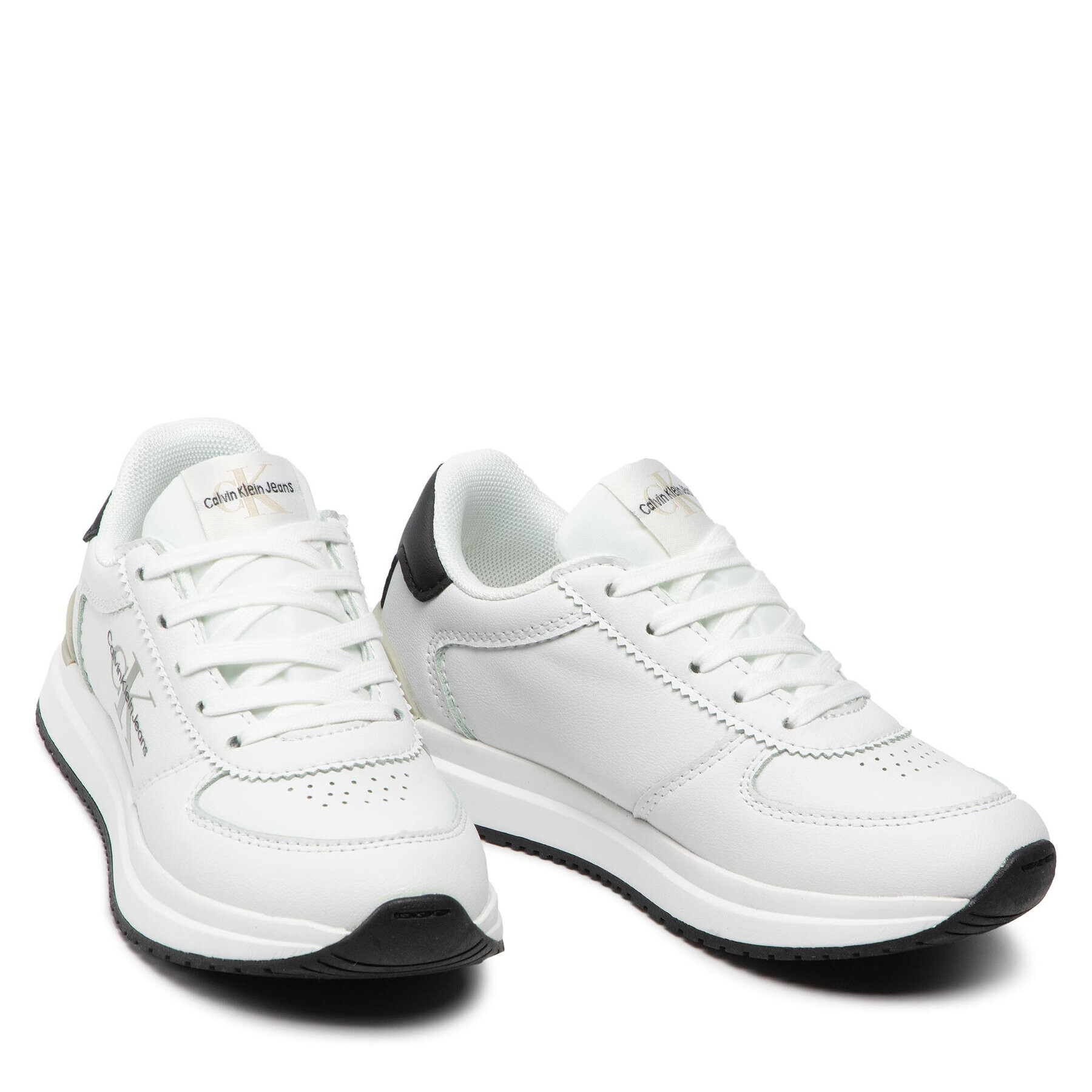 Calvin Klein Jeans Sneakersy Low Cut Lace-Up Sneaker V3B9-80136-0193 M Bílá - Pepit.cz