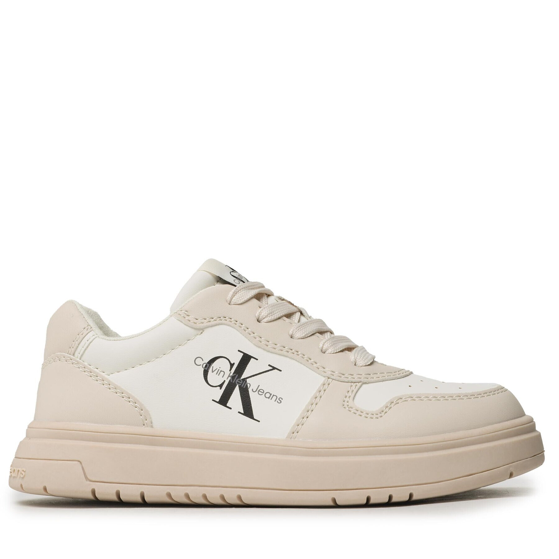 Calvin Klein Jeans Sneakersy Low Cut Lace-Up Sneaker V3X9-80552-1355 M Écru - Pepit.cz