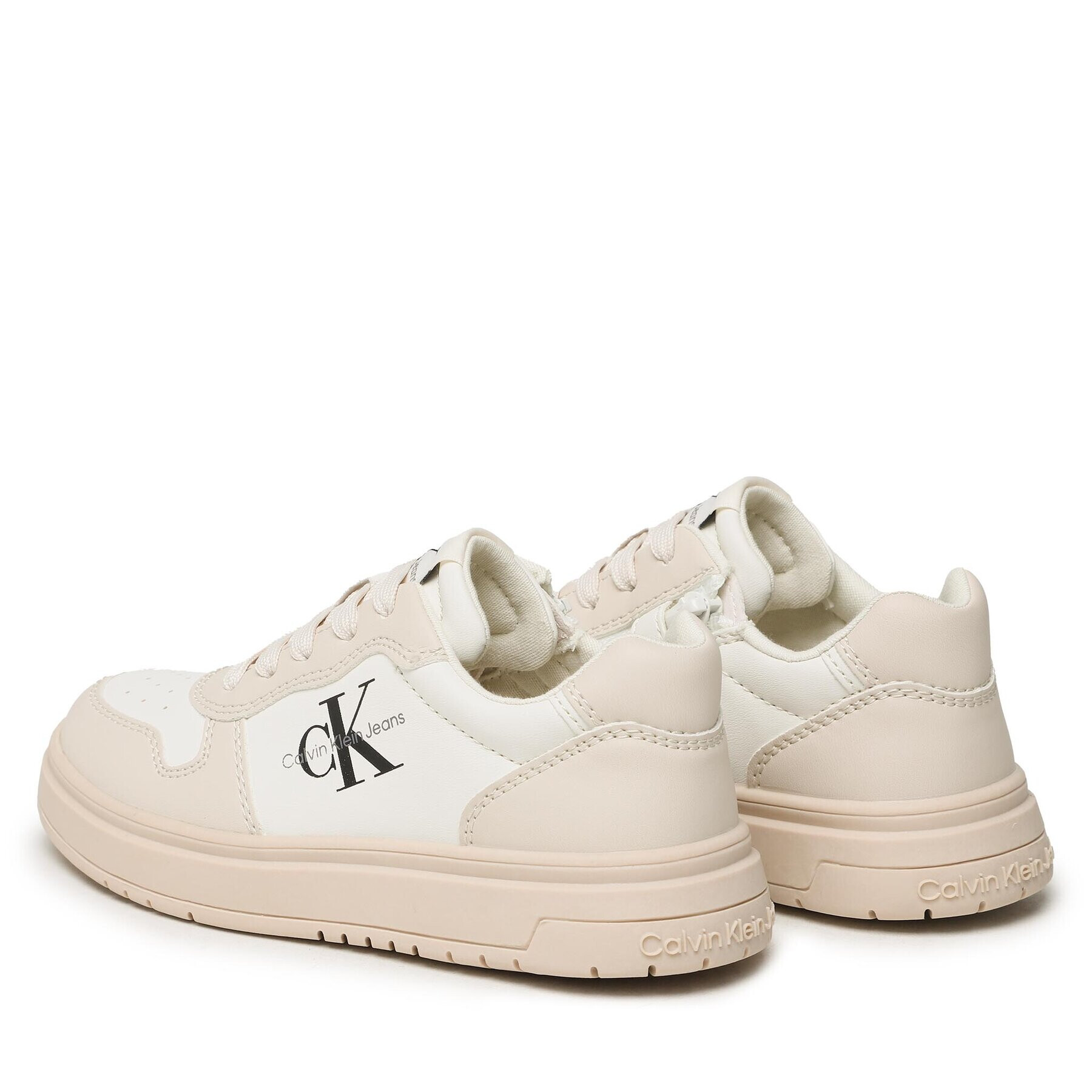 Calvin Klein Jeans Sneakersy Low Cut Lace-Up Sneaker V3X9-80552-1355 M Écru - Pepit.cz