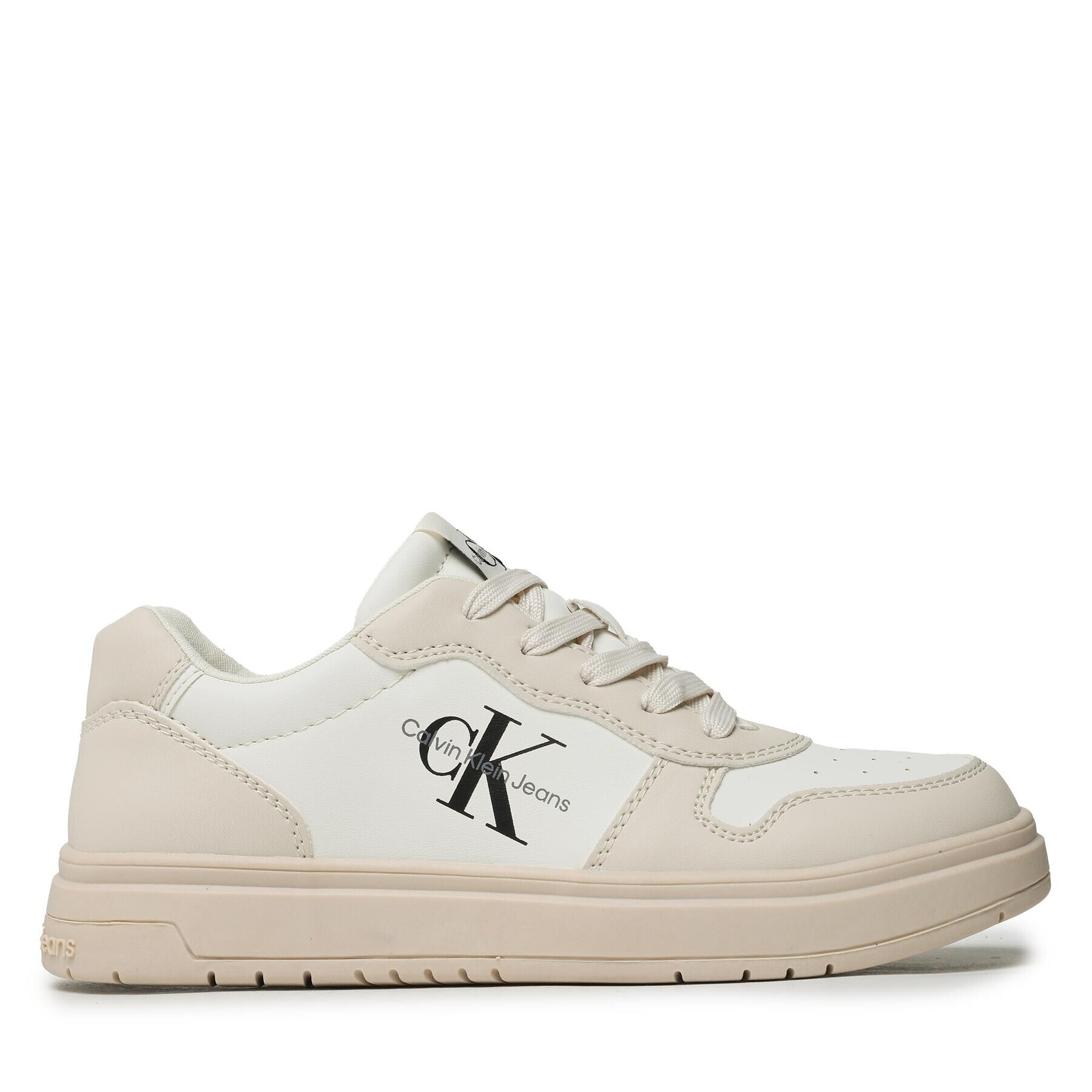 Calvin Klein Jeans Sneakersy Low Cut Lace-Up Sneaker V3X9-80552-1355 S Écru - Pepit.cz