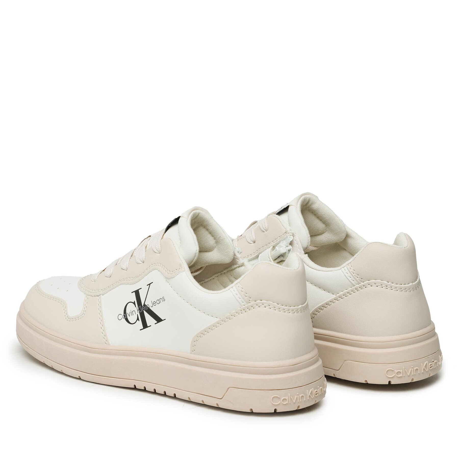 Calvin Klein Jeans Sneakersy Low Cut Lace-Up Sneaker V3X9-80552-1355 S Écru - Pepit.cz