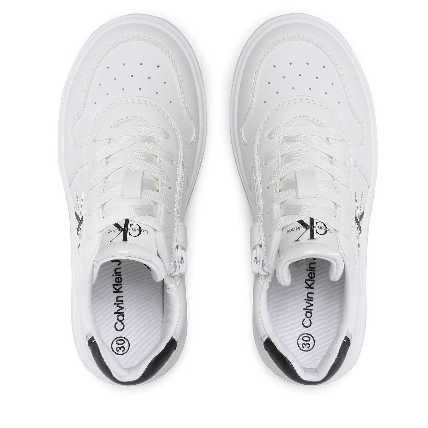 Calvin Klein Jeans Sneakersy Low Cut Lace-Up Sneaker V3X9-80553-1355 M Bílá - Pepit.cz