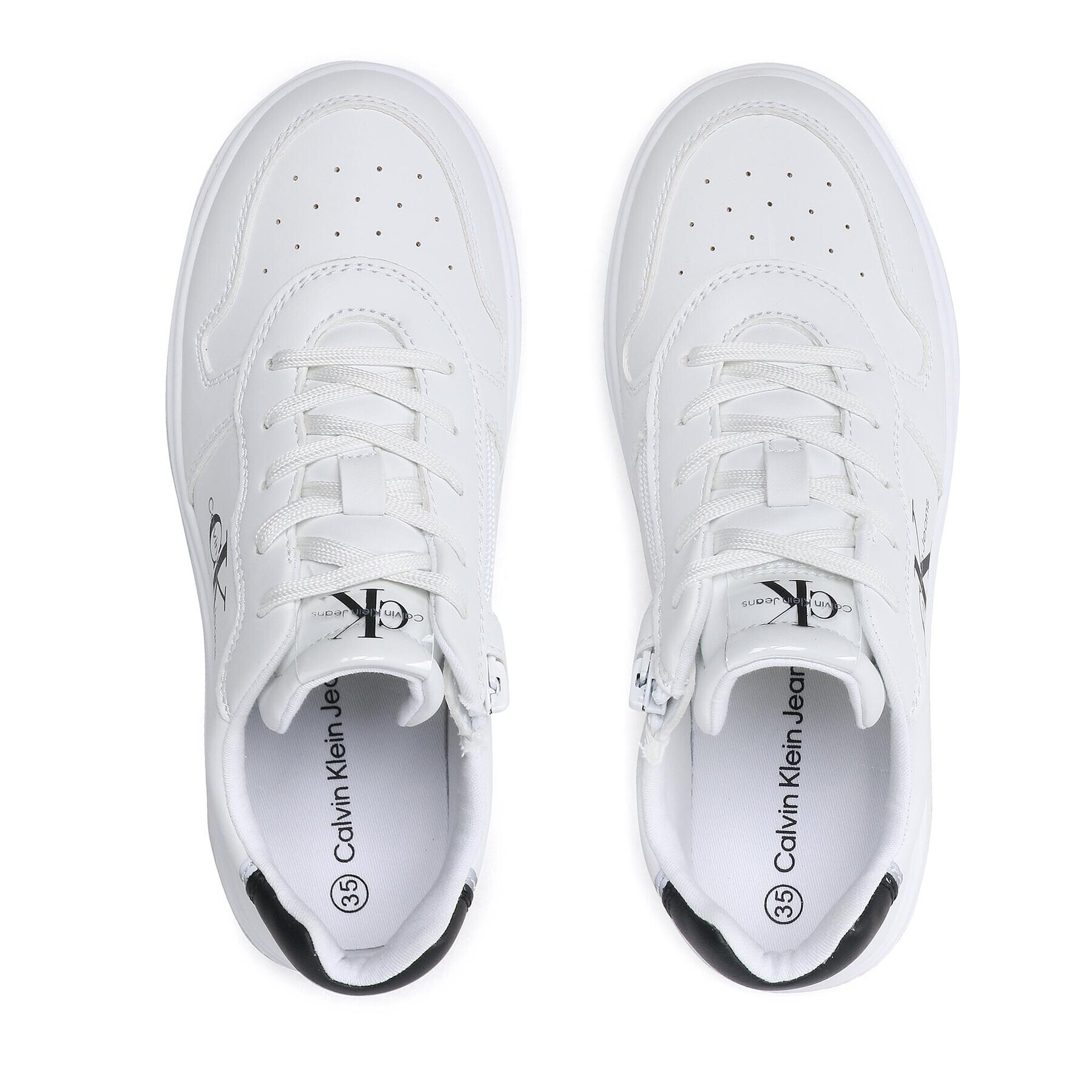 Calvin Klein Jeans Sneakersy Low Cut Lace-Up Sneaker V3X9-80553-1355 S Bílá - Pepit.cz