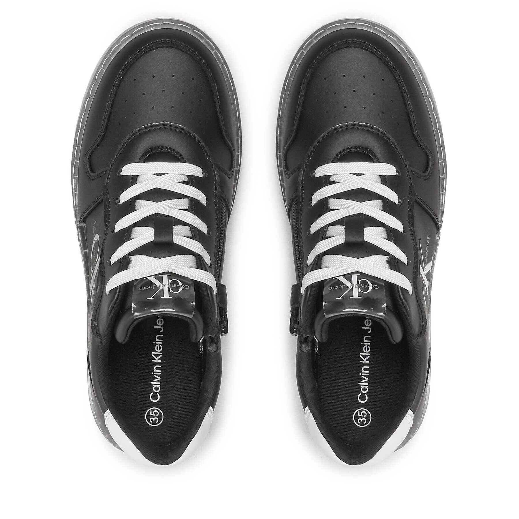 Calvin Klein Jeans Sneakersy Low Cut Lace-Up Sneaker V3X9-80554-1355 S Černá - Pepit.cz