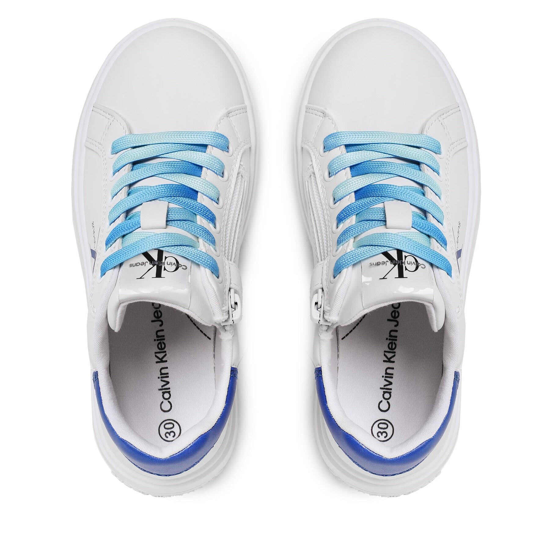 Calvin Klein Jeans Sneakersy Low Cut Lace-Up Sneaker V3X9-80556-1355 M Bílá - Pepit.cz