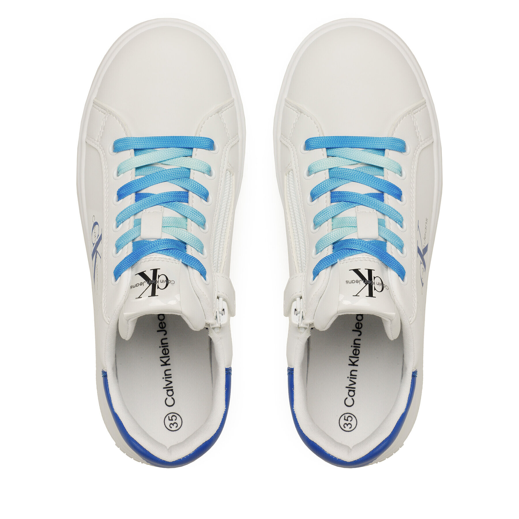 Calvin Klein Jeans Sneakersy Low Cut Lace-Up Sneaker V3X9-80556-1355 S Bílá - Pepit.cz