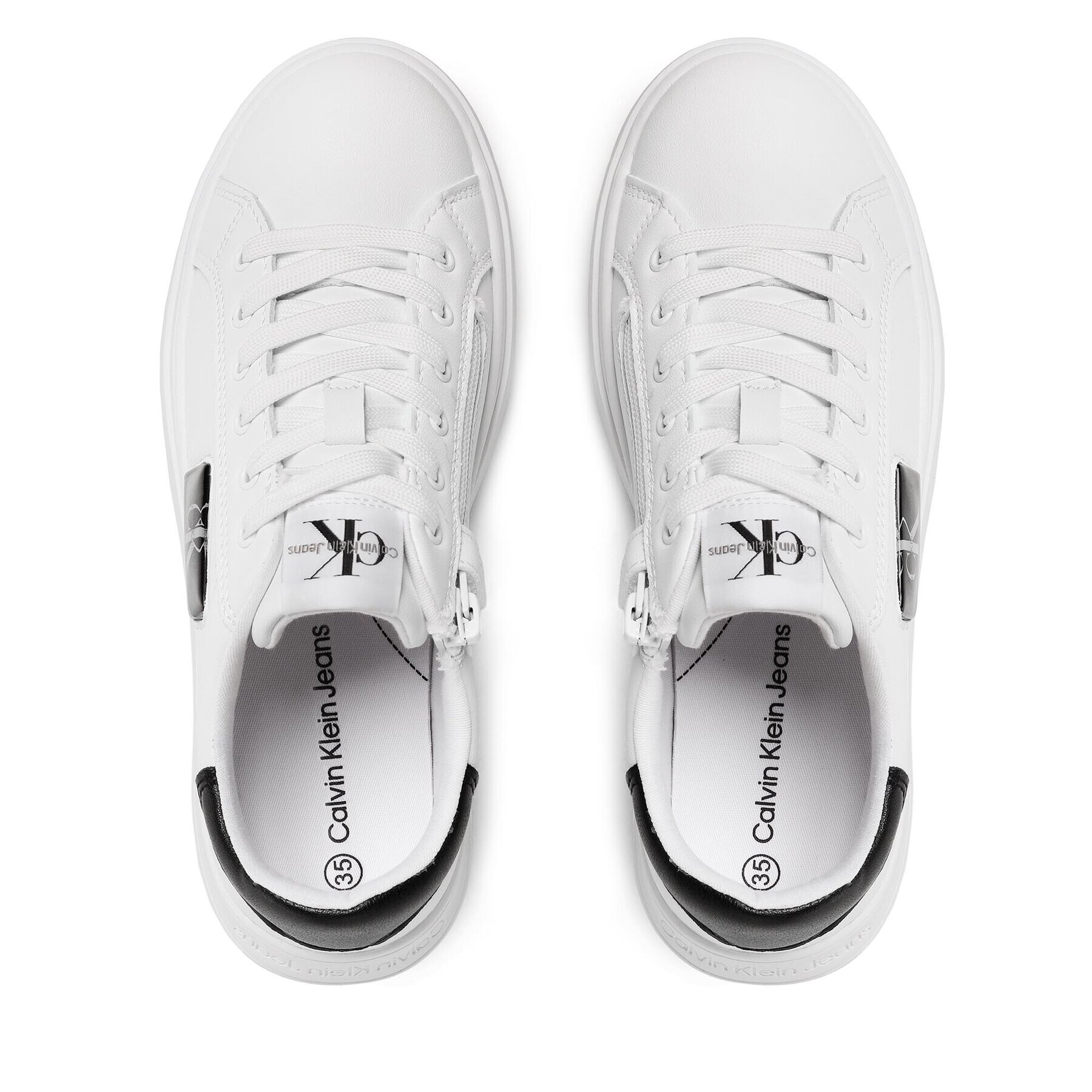 Calvin Klein Jeans Sneakersy Low Cut Lace-Up Sneaker V3X9-80562-1355 S Bílá - Pepit.cz