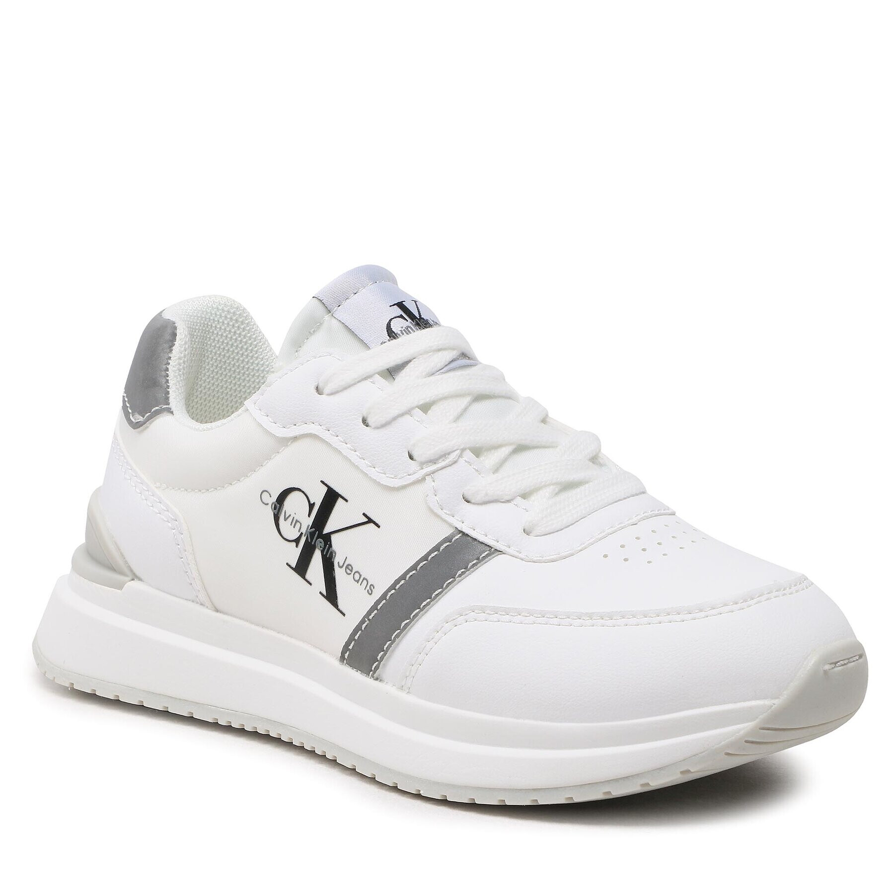 Calvin Klein Jeans Sneakersy Low Cut Lace-Up Sneaker V3X9-80580-1594 M Bílá - Pepit.cz