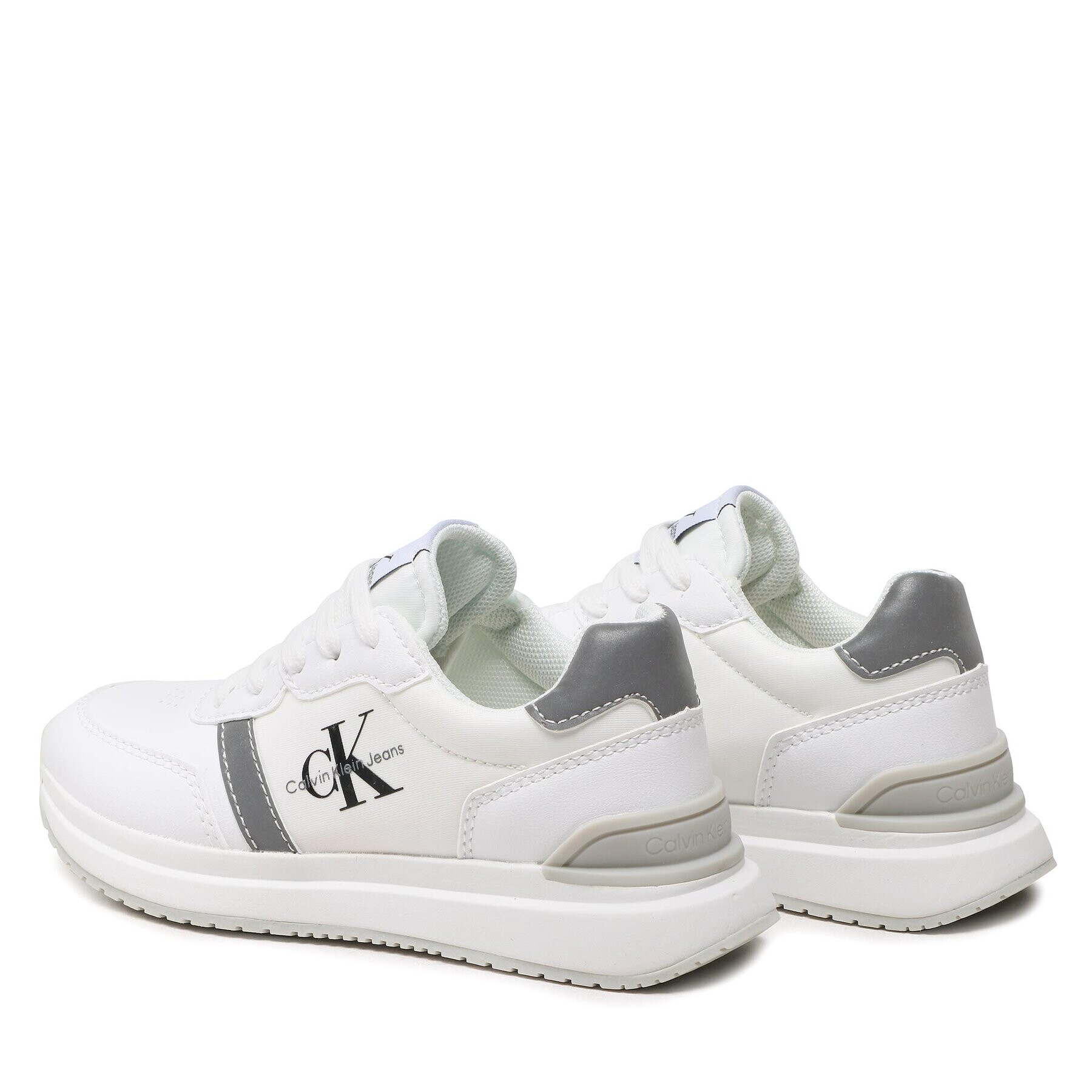 Calvin Klein Jeans Sneakersy Low Cut Lace-Up Sneaker V3X9-80580-1594 M Bílá - Pepit.cz