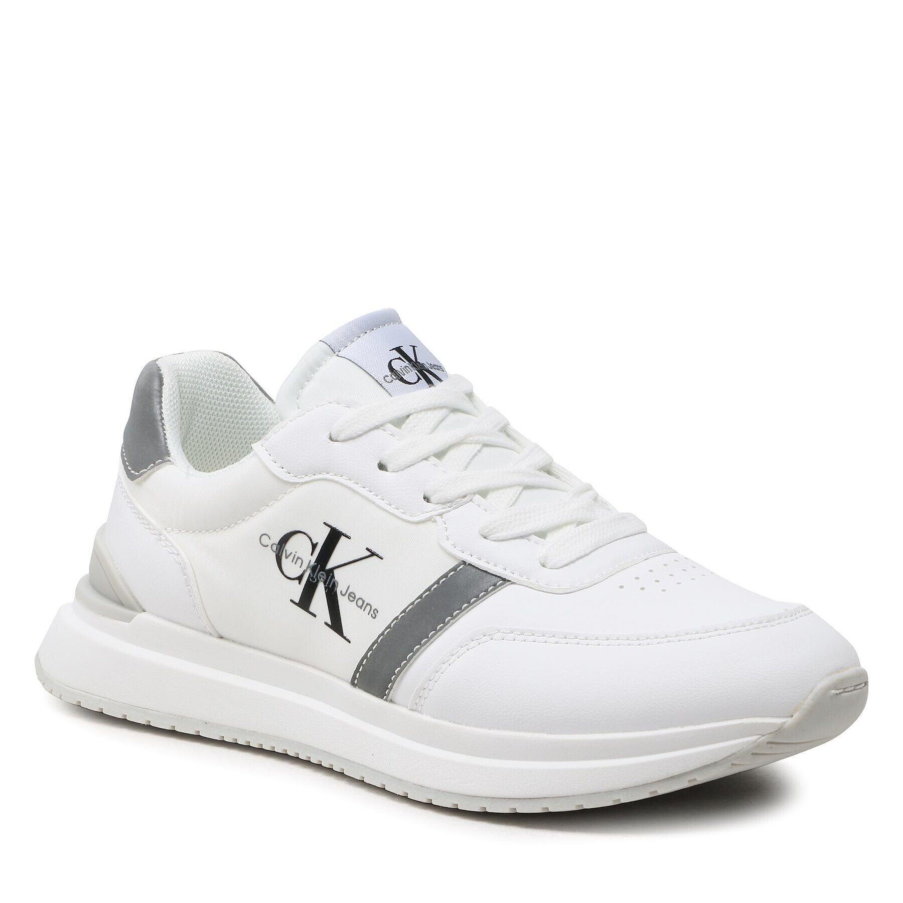 Calvin Klein Jeans Sneakersy Low Cut Lace-Up Sneaker V3X9-80580-1594 S Bílá - Pepit.cz